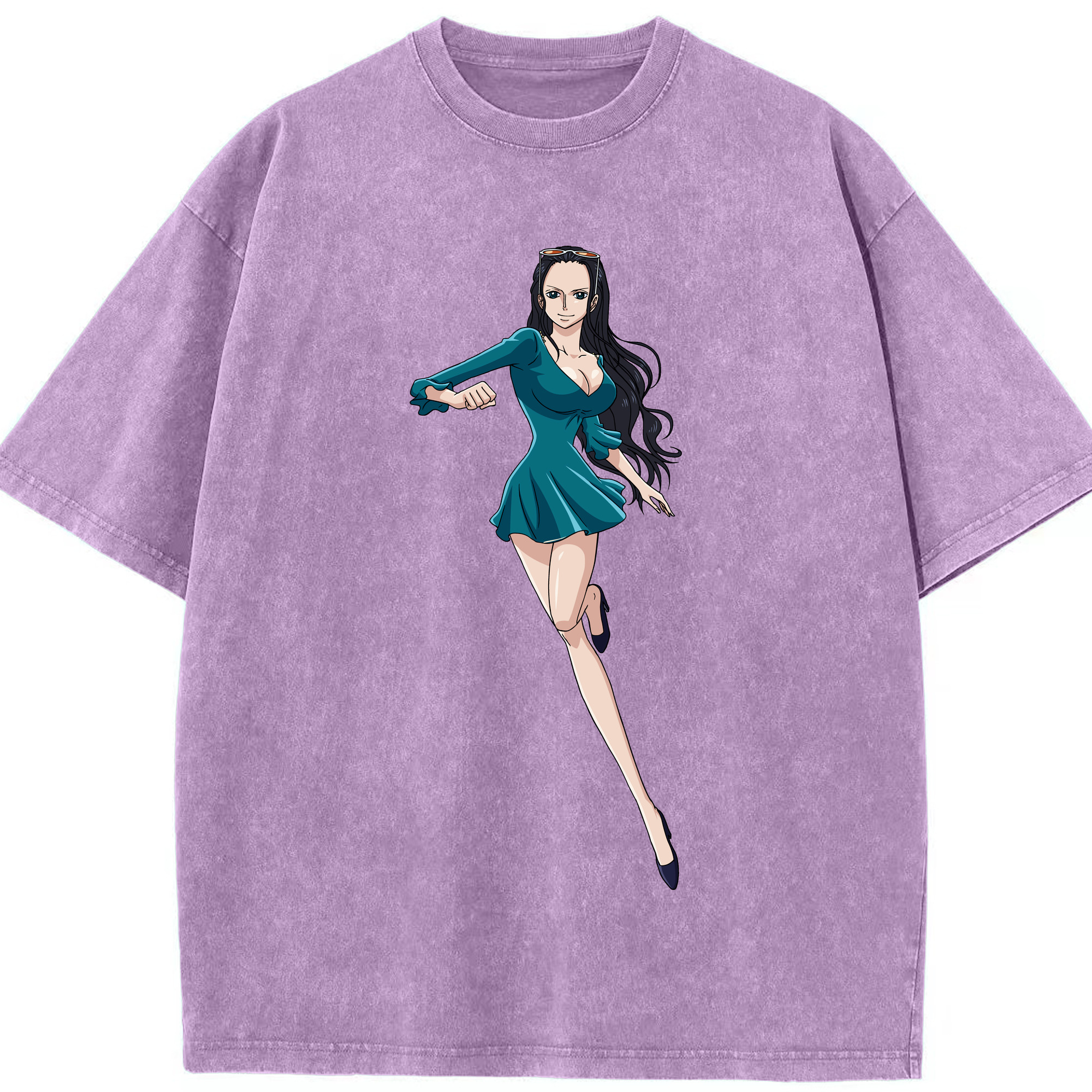 ワンピース ニコ・ロビン ONE PIECE Nico Robin 綿100% ヴィンテージ風 半袖Tシャツ（フロントプリント）