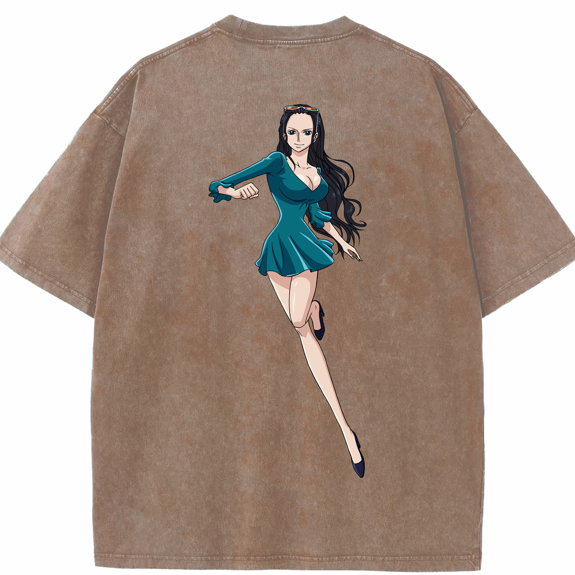 ワンピース ニコ・ロビン ONE PIECE Nico Robin 綿100% ヴィンテージ風 半袖Tシャツ（背面プリント）