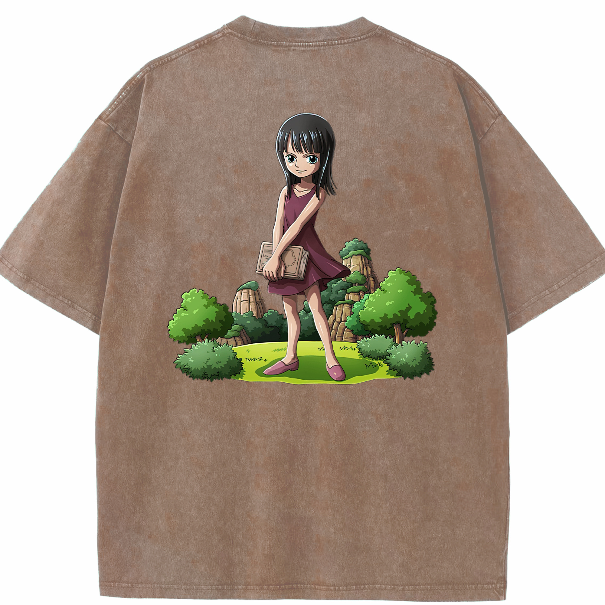 ワンピース ニコ・ロビン ONE PIECE Nico Robin 綿100% ヴィンテージ風 半袖Tシャツ（背面プリント）