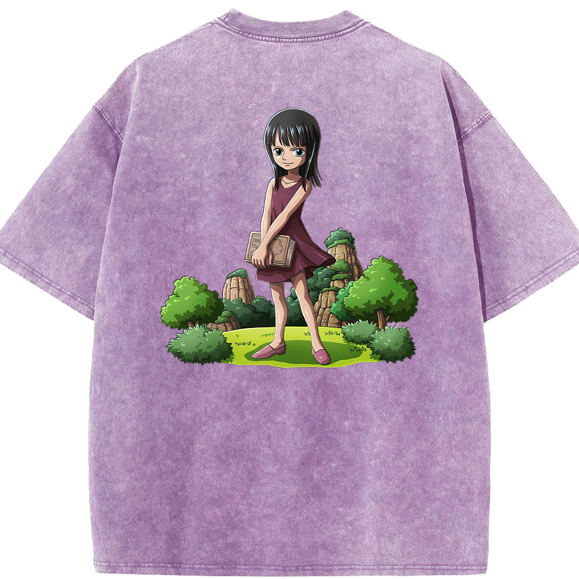 ワンピース ニコ・ロビン ONE PIECE Nico Robin 綿100% ヴィンテージ風 半袖Tシャツ（背面プリント）