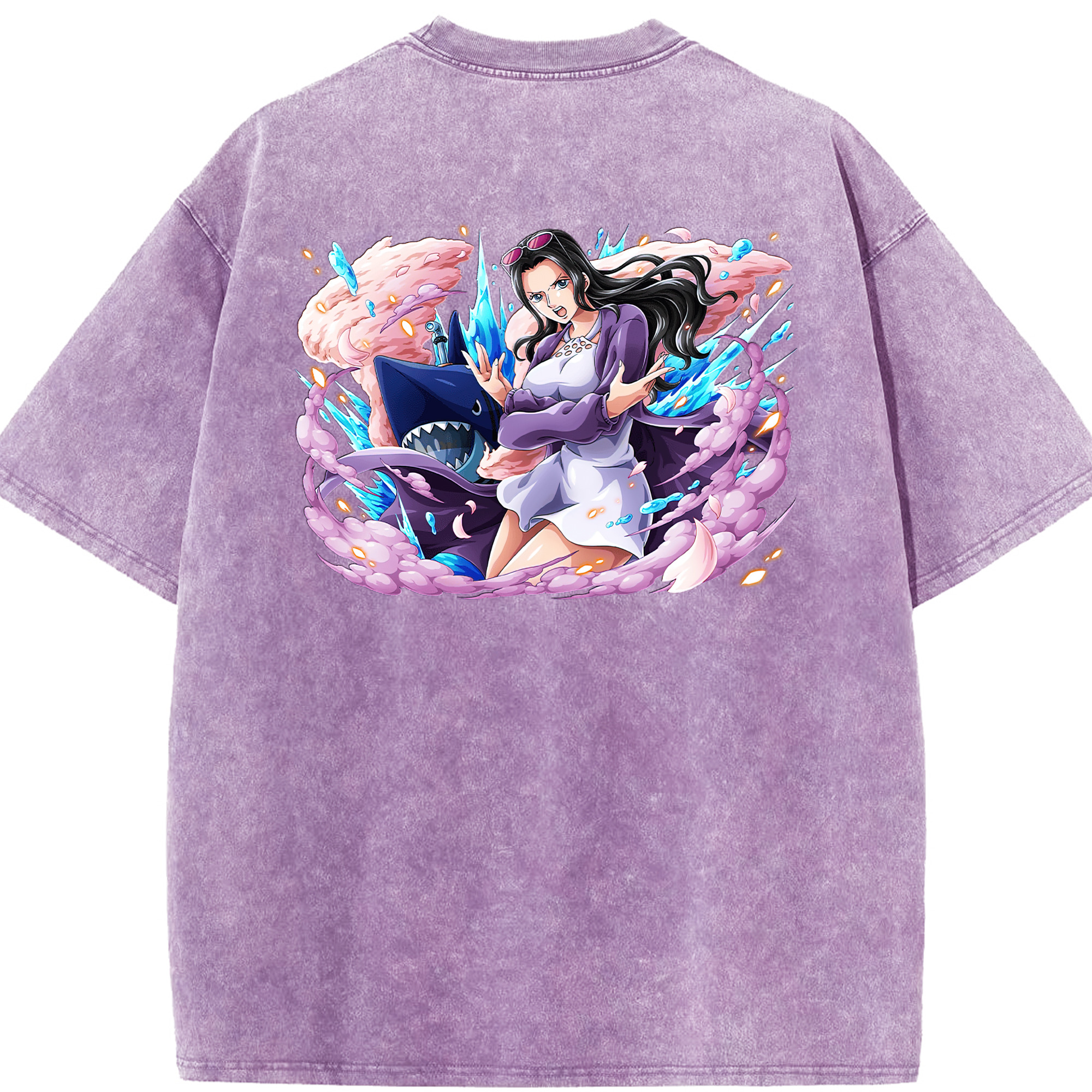 ワンピース ニコ・ロビン ONE PIECE Nico Robin 綿100% ヴィンテージ風 半袖Tシャツ（背面プリント）