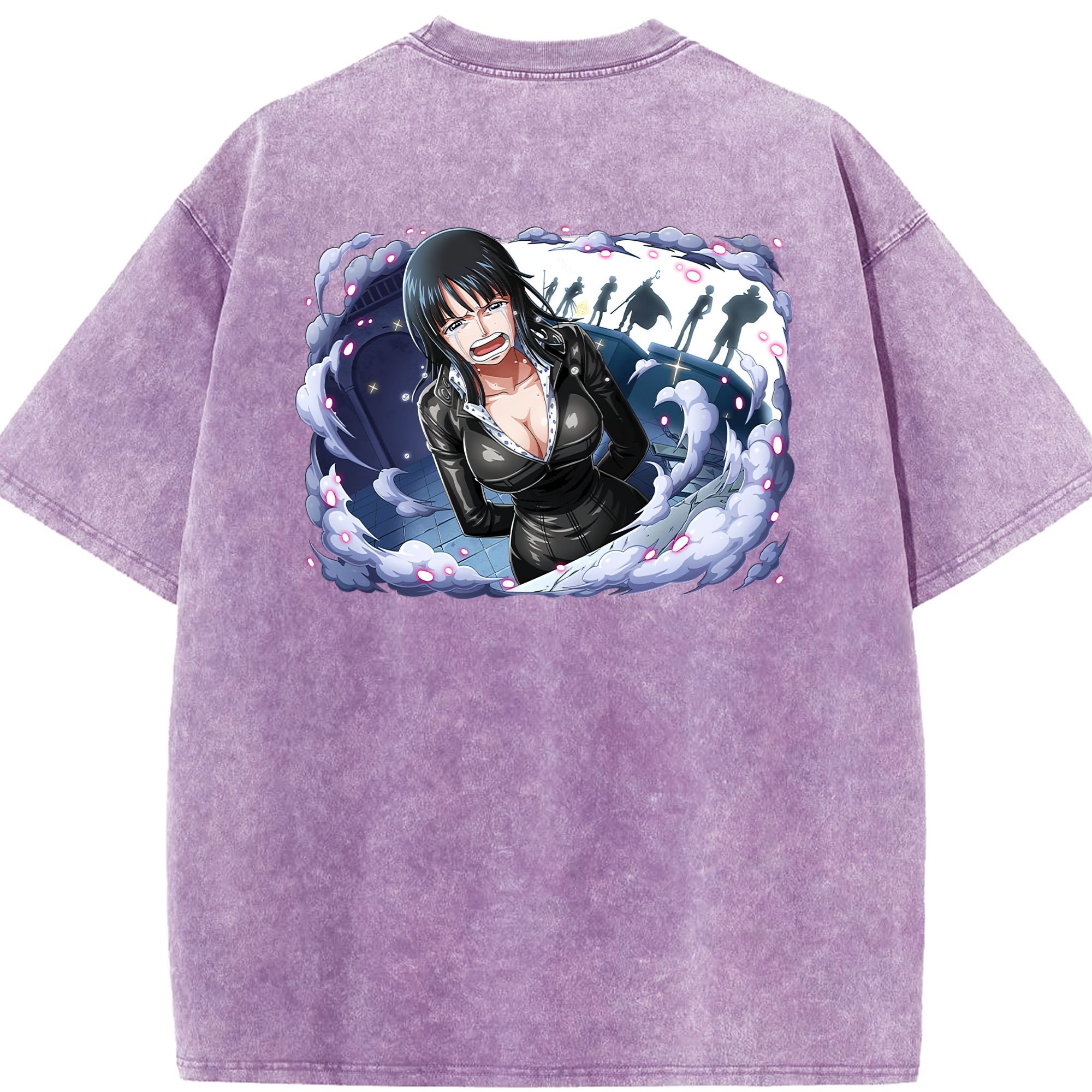 ワンピース ニコ・ロビン ONE PIECE Nico Robin 綿100% ヴィンテージ風 半袖Tシャツ（背面プリント）