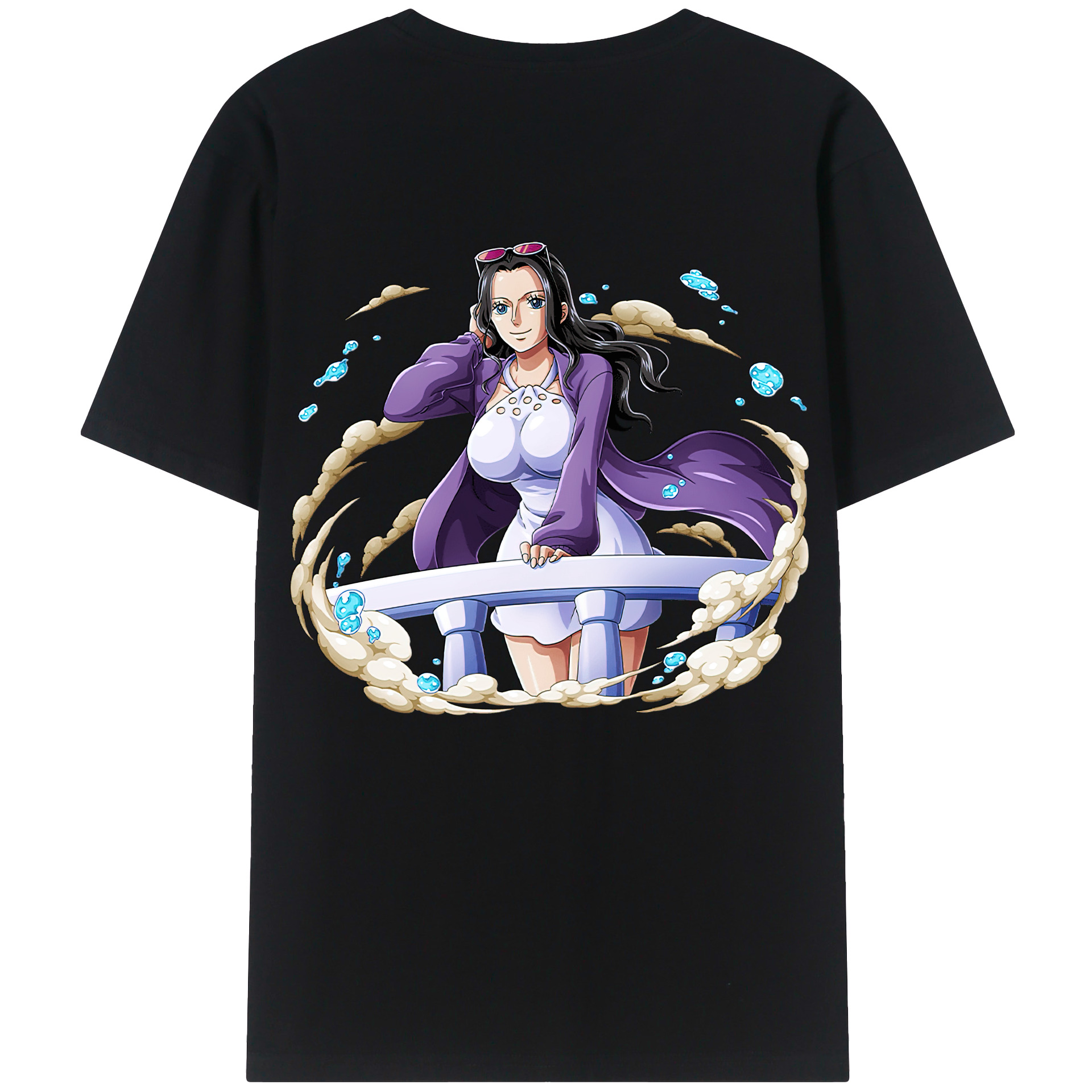 ワンピース ニコ・ロビン ONE PIECE Nico Robin 綿100％ メンズ半袖Tシャツ（バックプリント） 通気性