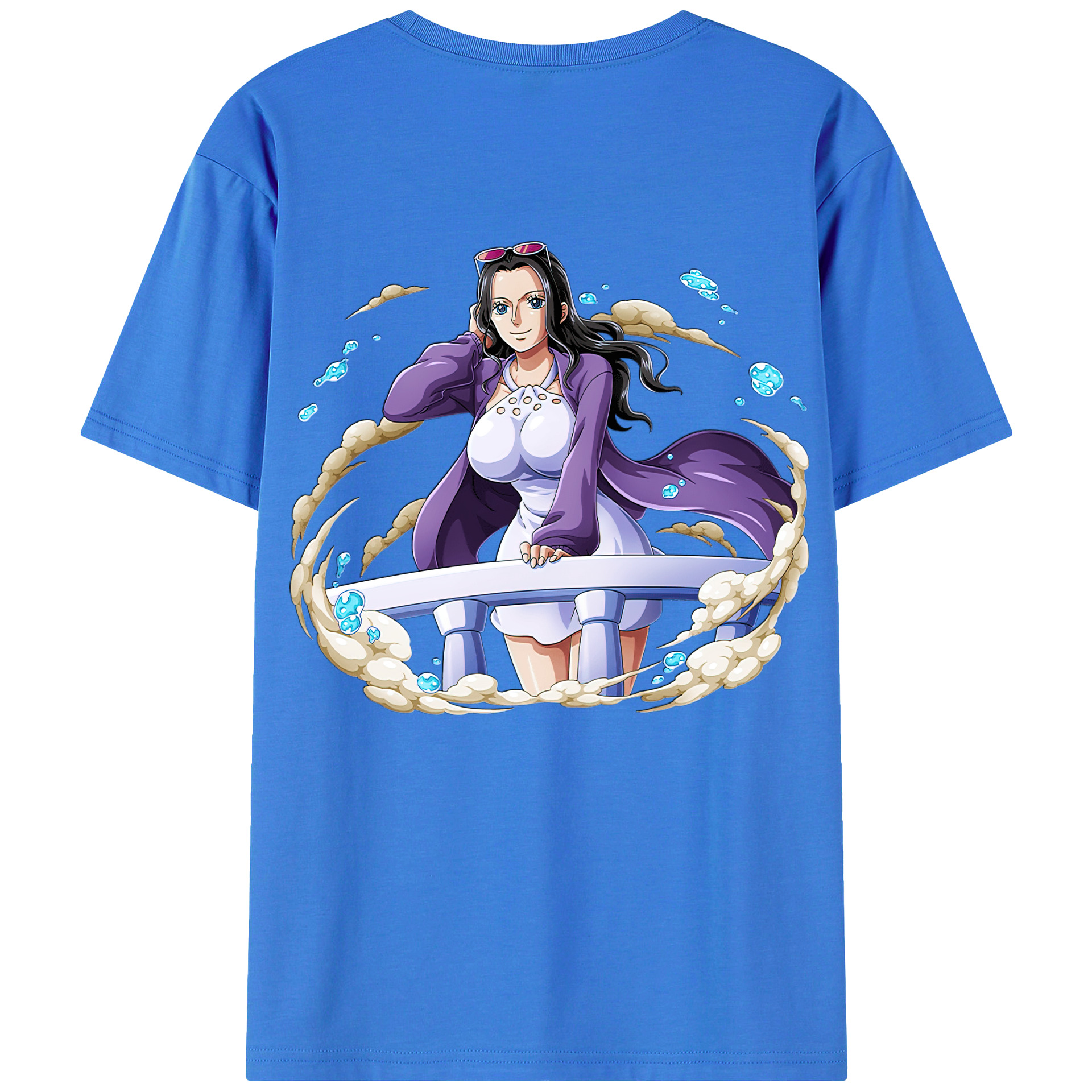 ワンピース ニコ・ロビン ONE PIECE Nico Robin 綿100％ メンズ半袖Tシャツ（バックプリント） 通気性