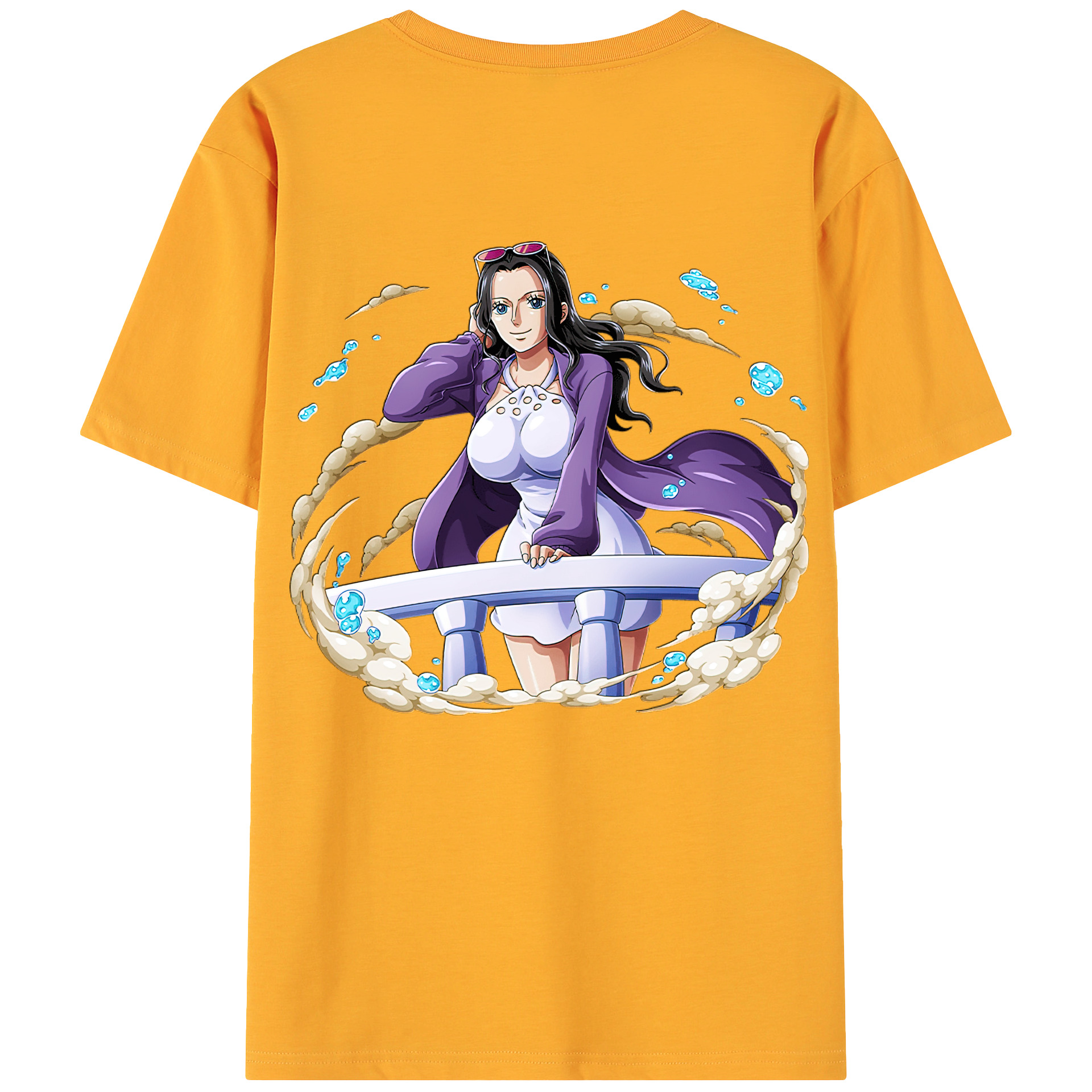 ワンピース ニコ・ロビン ONE PIECE Nico Robin 綿100％ メンズ半袖Tシャツ（バックプリント） 通気性