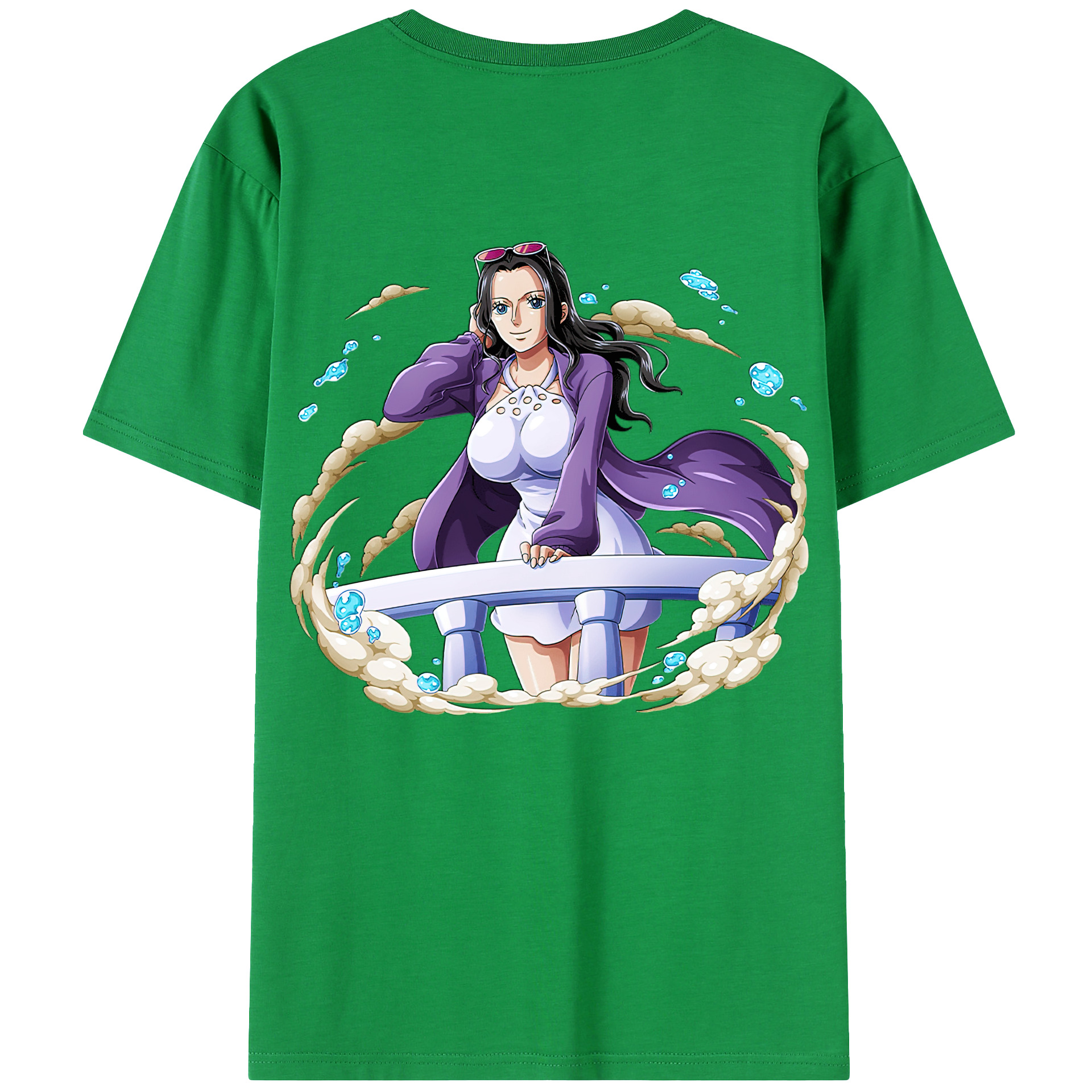 ワンピース ニコ・ロビン ONE PIECE Nico Robin 綿100％ メンズ半袖Tシャツ（バックプリント） 通気性