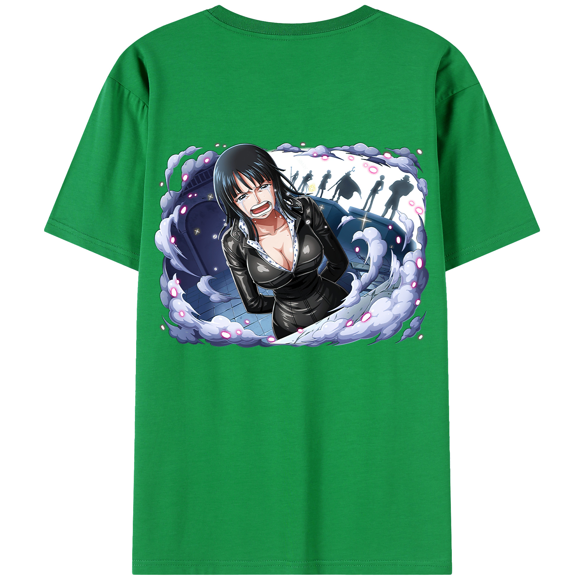 ワンピース ニコ・ロビン ONE PIECE Nico Robin 綿100％ メンズ半袖Tシャツ（バックプリント） 通気性