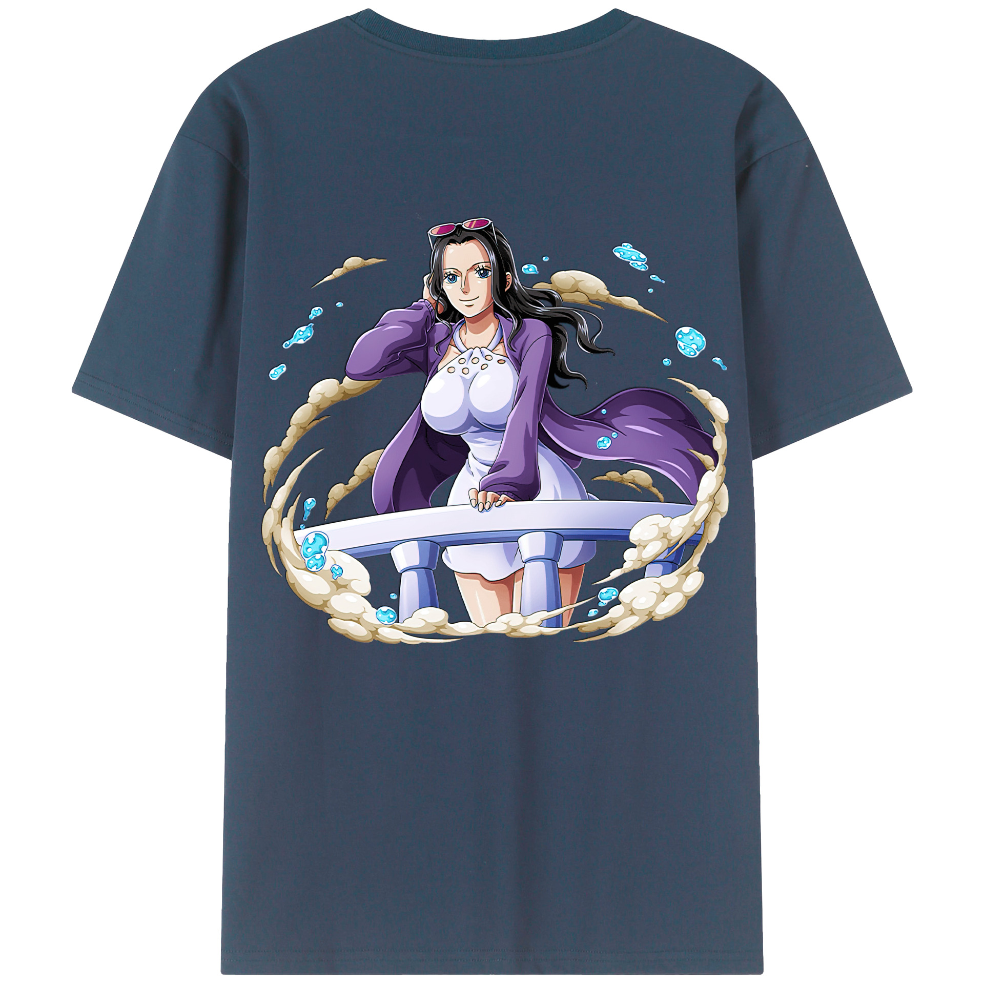 ワンピース ニコ・ロビン ONE PIECE Nico Robin 綿100％ メンズ半袖Tシャツ（バックプリント） 通気性