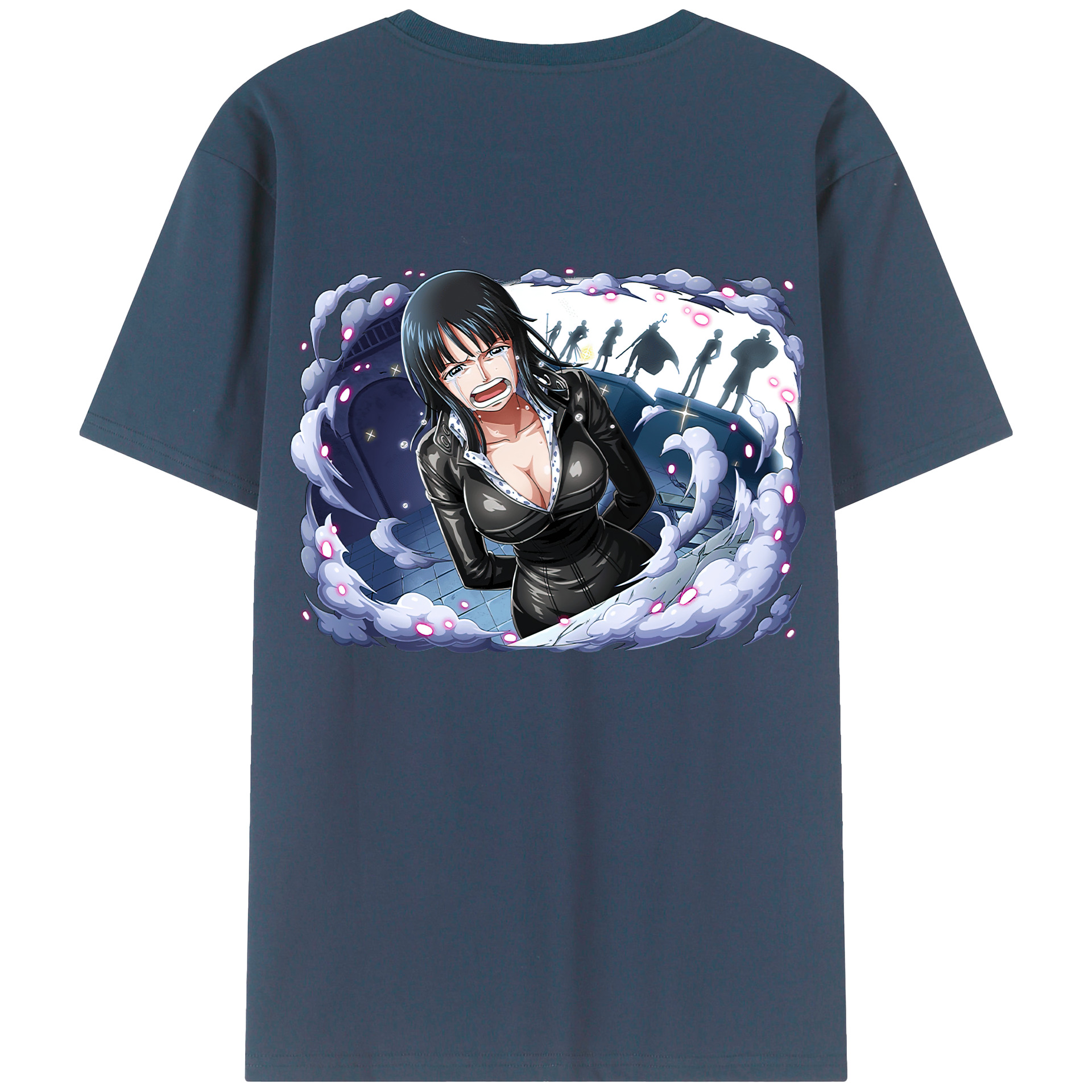 ワンピース ニコ・ロビン ONE PIECE Nico Robin 綿100％ メンズ半袖Tシャツ（バックプリント） 通気性