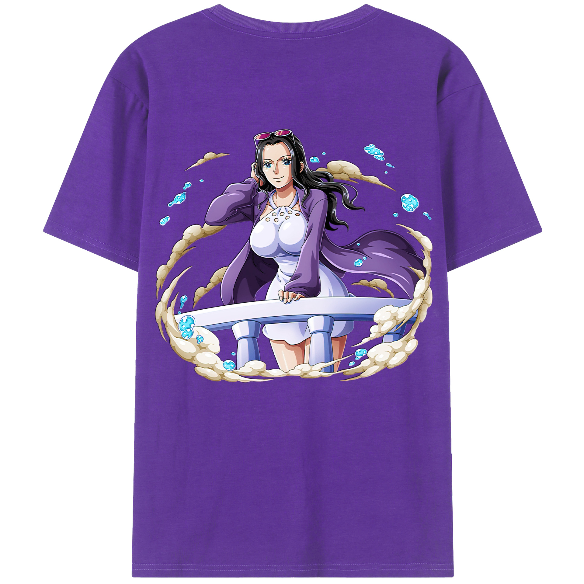 ワンピース ニコ・ロビン ONE PIECE Nico Robin 綿100％ メンズ半袖Tシャツ（バックプリント） 通気性