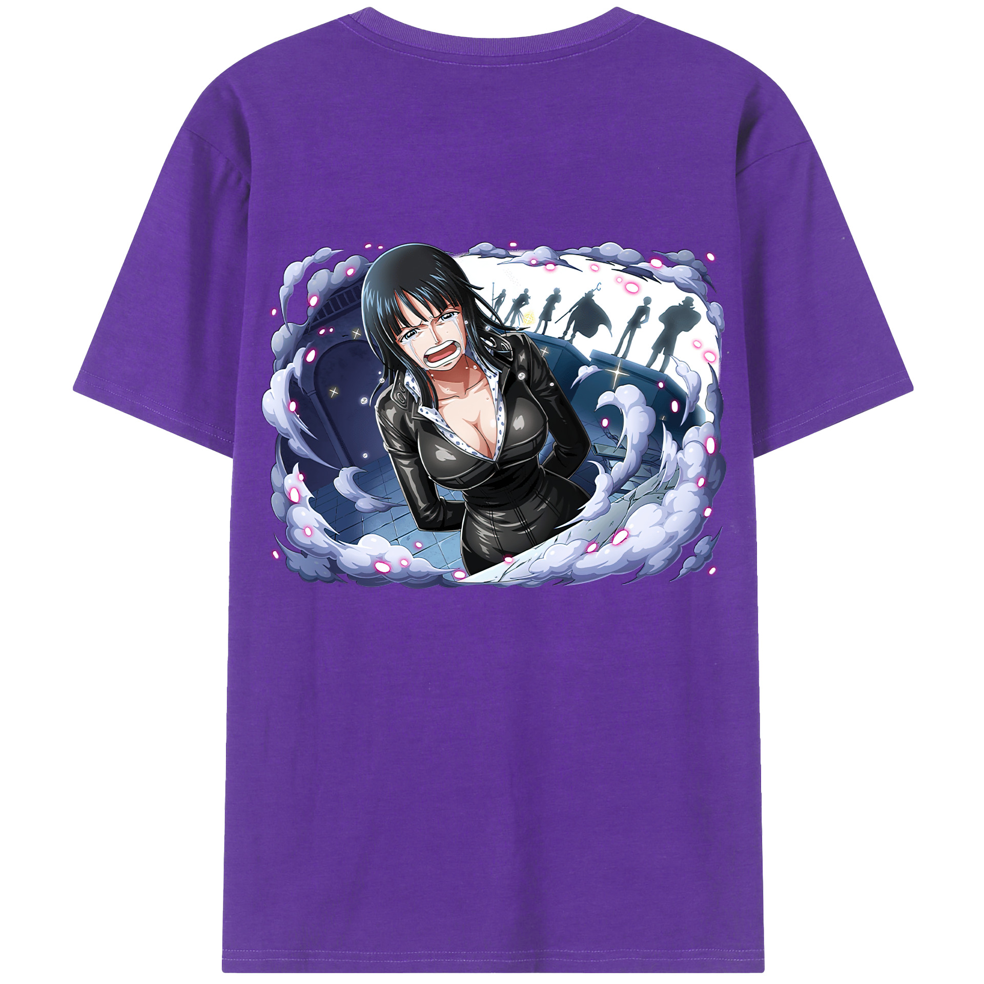 ワンピース ニコ・ロビン ONE PIECE Nico Robin 綿100％ メンズ半袖Tシャツ（バックプリント） 通気性