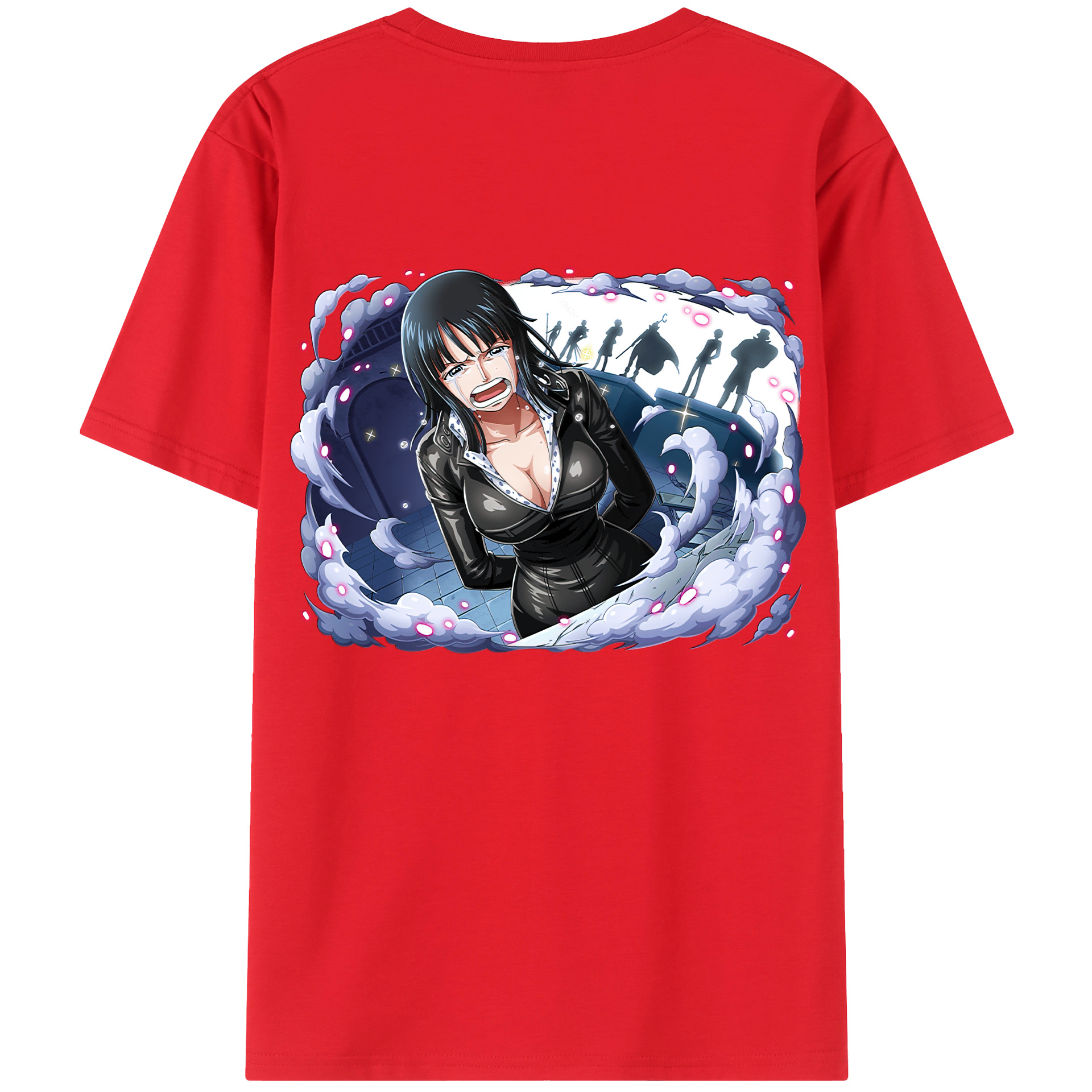 ワンピース ニコ・ロビン ONE PIECE Nico Robin 綿100％ メンズ半袖Tシャツ（バックプリント） 通気性