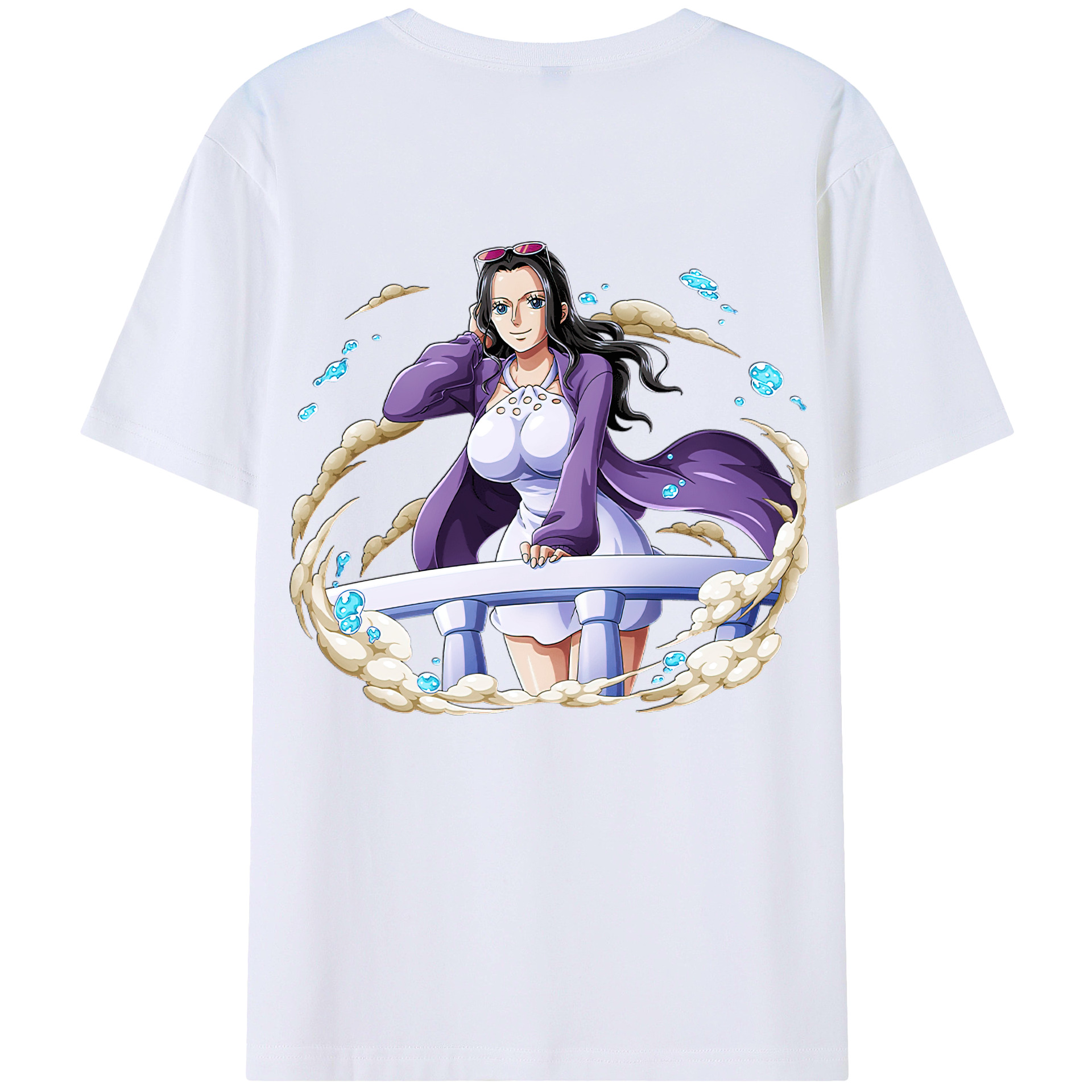 （画像用） ワンピース ニコ・ロビン ONE PIECE Nico Robin 綿100％ メンズ半袖Tシャツ（バックプリント） 通気性