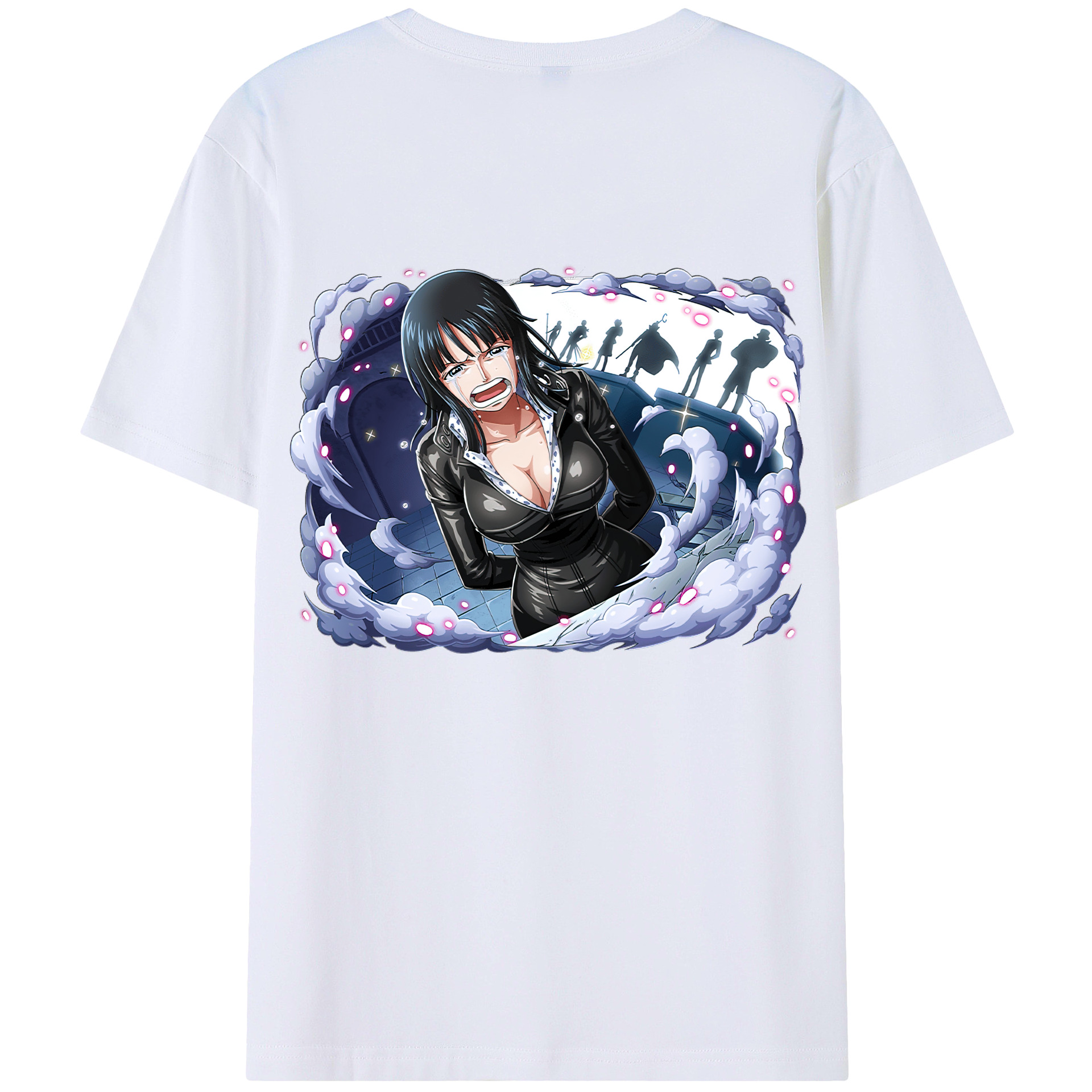 （画像用） ワンピース ニコ・ロビン ONE PIECE Nico Robin 綿100％ メンズ半袖Tシャツ（バックプリント） 通気性
