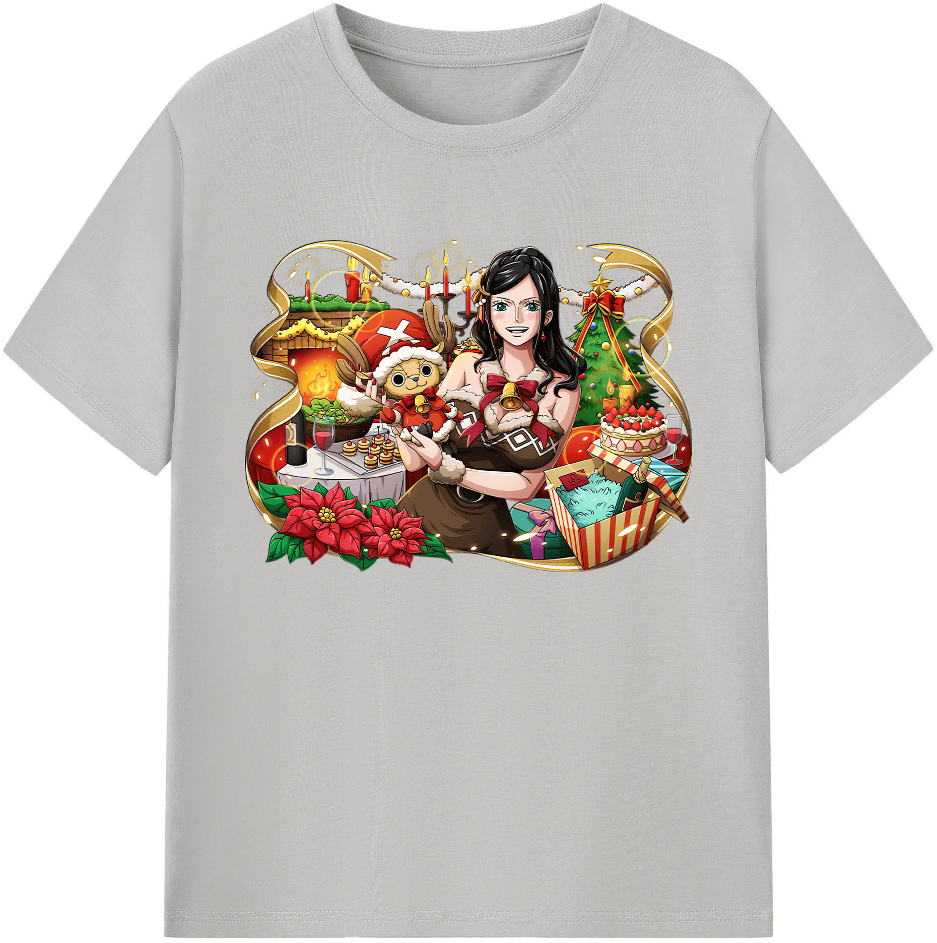 ワンピース ニコ・ロビン ONE PIECE Nico Robin 綿100％ メンズ半袖Tシャツ｜肌触りやわらか＆通気性