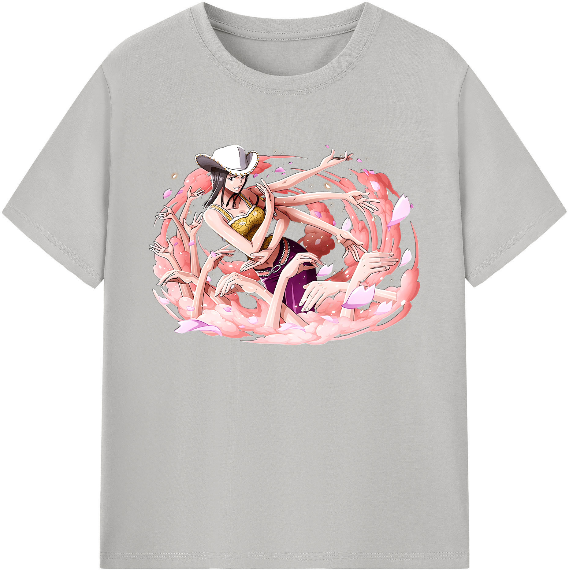 ワンピース ニコ・ロビン ONE PIECE Nico Robin 綿100％ メンズ半袖Tシャツ｜肌触りやわらか＆通気性