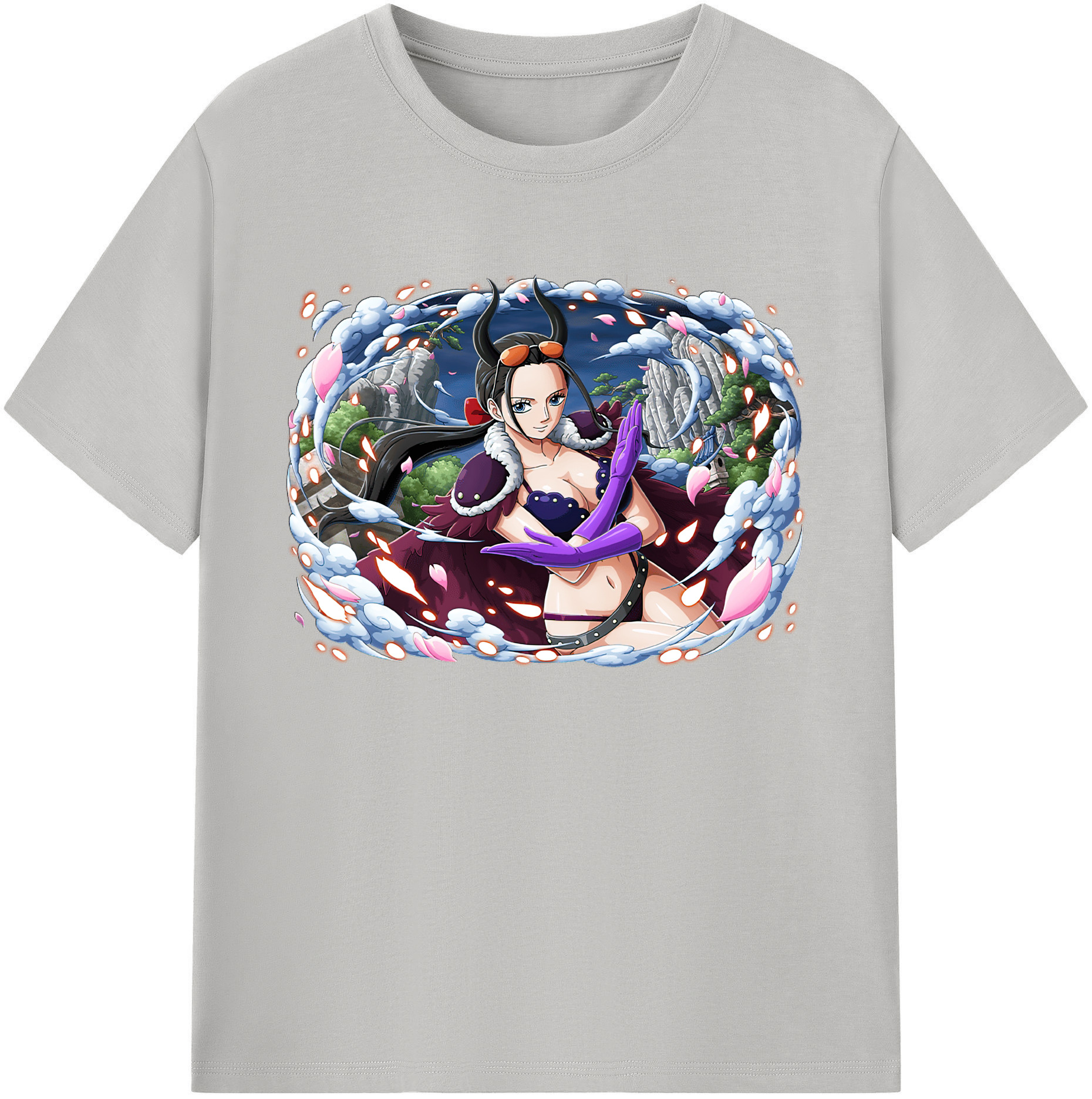 ワンピース ニコ・ロビン ONE PIECE Nico Robin 綿100％ メンズ半袖Tシャツ｜肌触りやわらか＆通気性