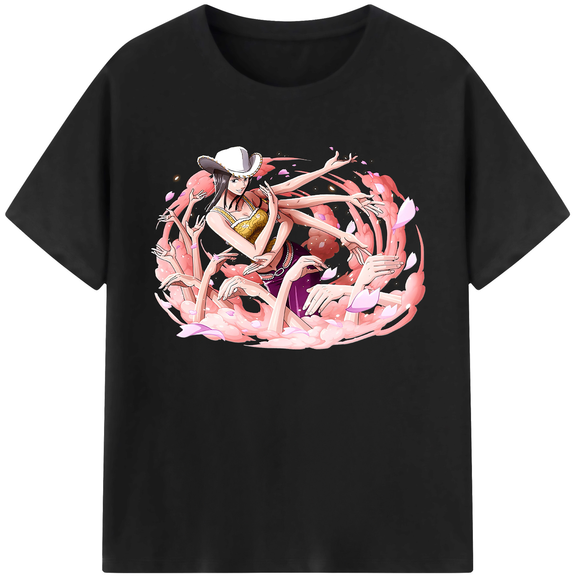 ワンピース ニコ・ロビン ONE PIECE Nico Robin 綿100％ メンズ半袖Tシャツ｜肌触りやわらか＆通気性
