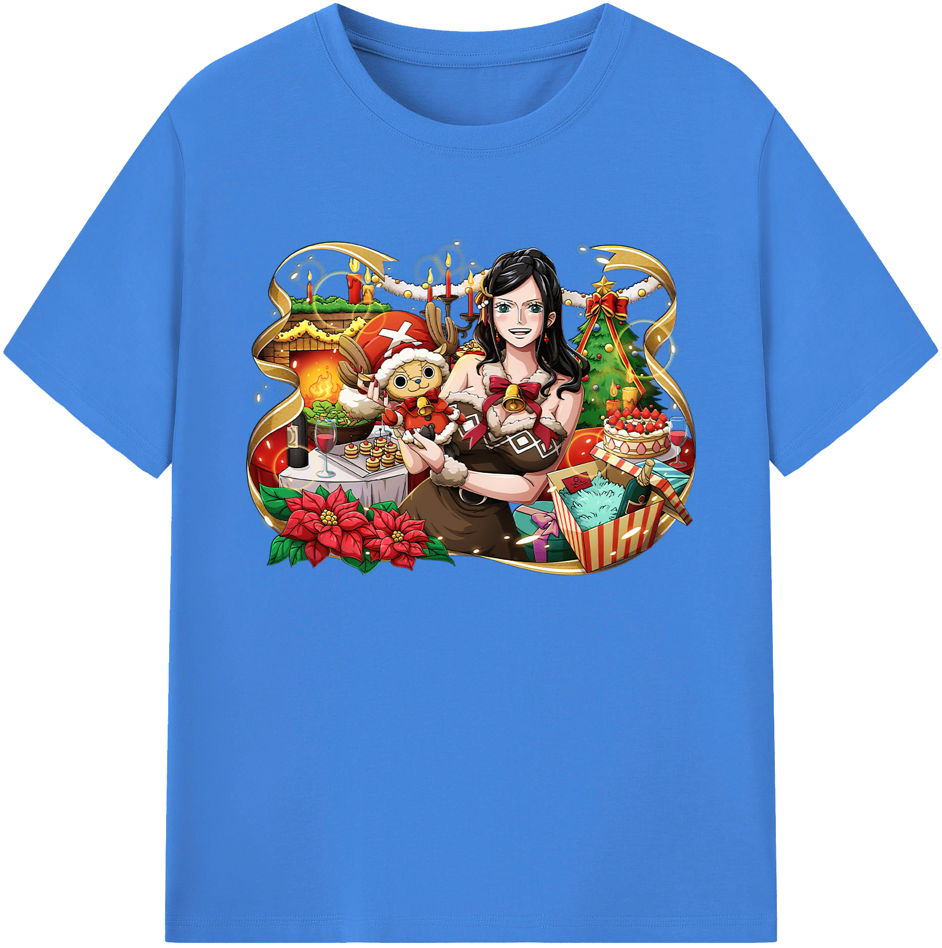 ワンピース ニコ・ロビン ONE PIECE Nico Robin 綿100％ メンズ半袖Tシャツ｜肌触りやわらか＆通気性