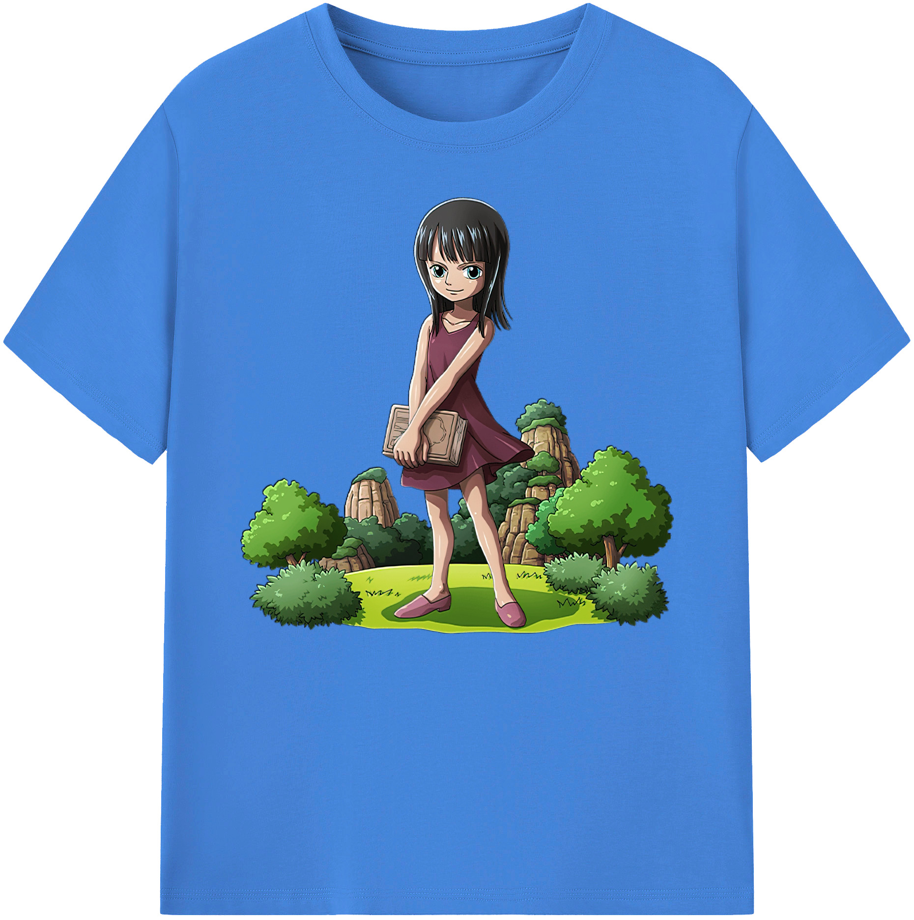 ワンピース ニコ・ロビン ONE PIECE Nico Robin 綿100％ メンズ半袖Tシャツ｜肌触りやわらか＆通気性