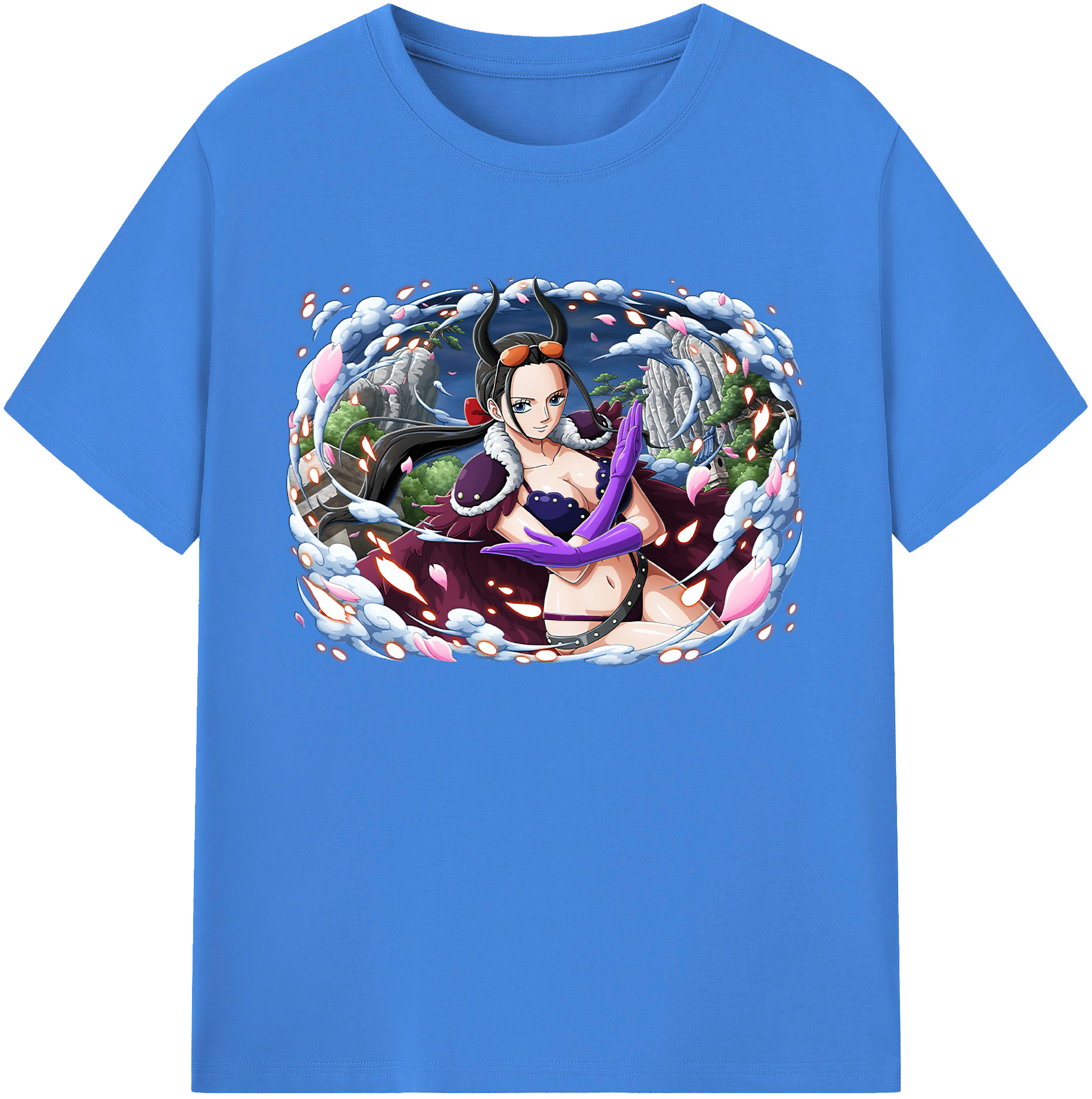 ワンピース ニコ・ロビン ONE PIECE Nico Robin 綿100％ メンズ半袖Tシャツ｜肌触りやわらか＆通気性