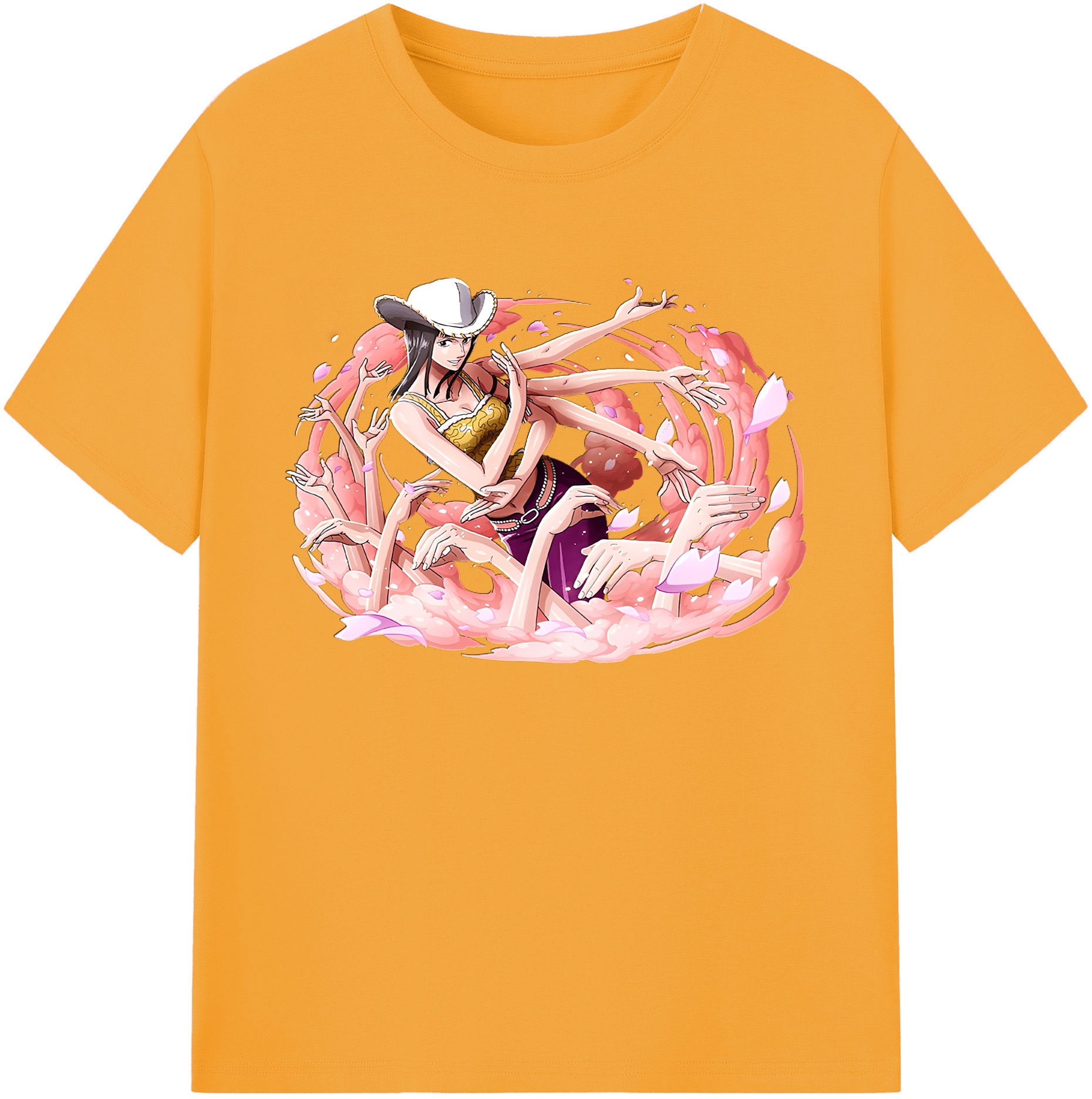 ワンピース ニコ・ロビン ONE PIECE Nico Robin 綿100％ メンズ半袖Tシャツ｜肌触りやわらか＆通気性