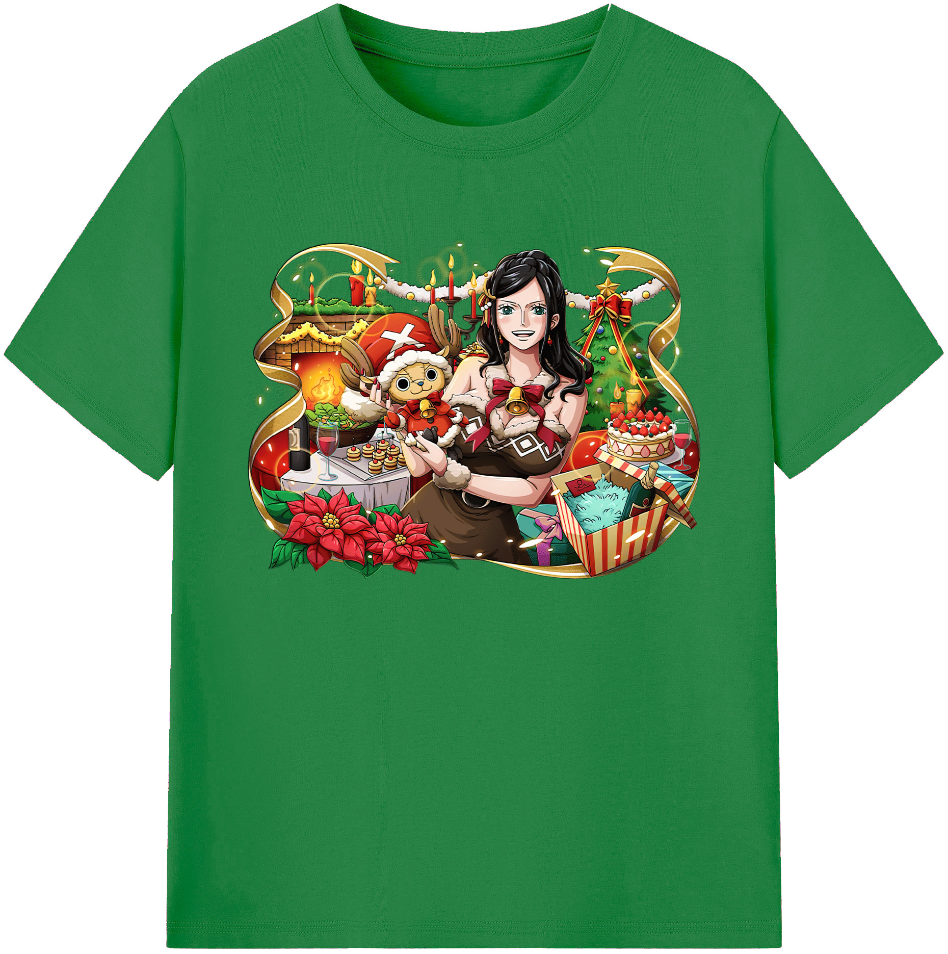 ワンピース ニコ・ロビン ONE PIECE Nico Robin 綿100％ メンズ半袖Tシャツ｜肌触りやわらか＆通気性