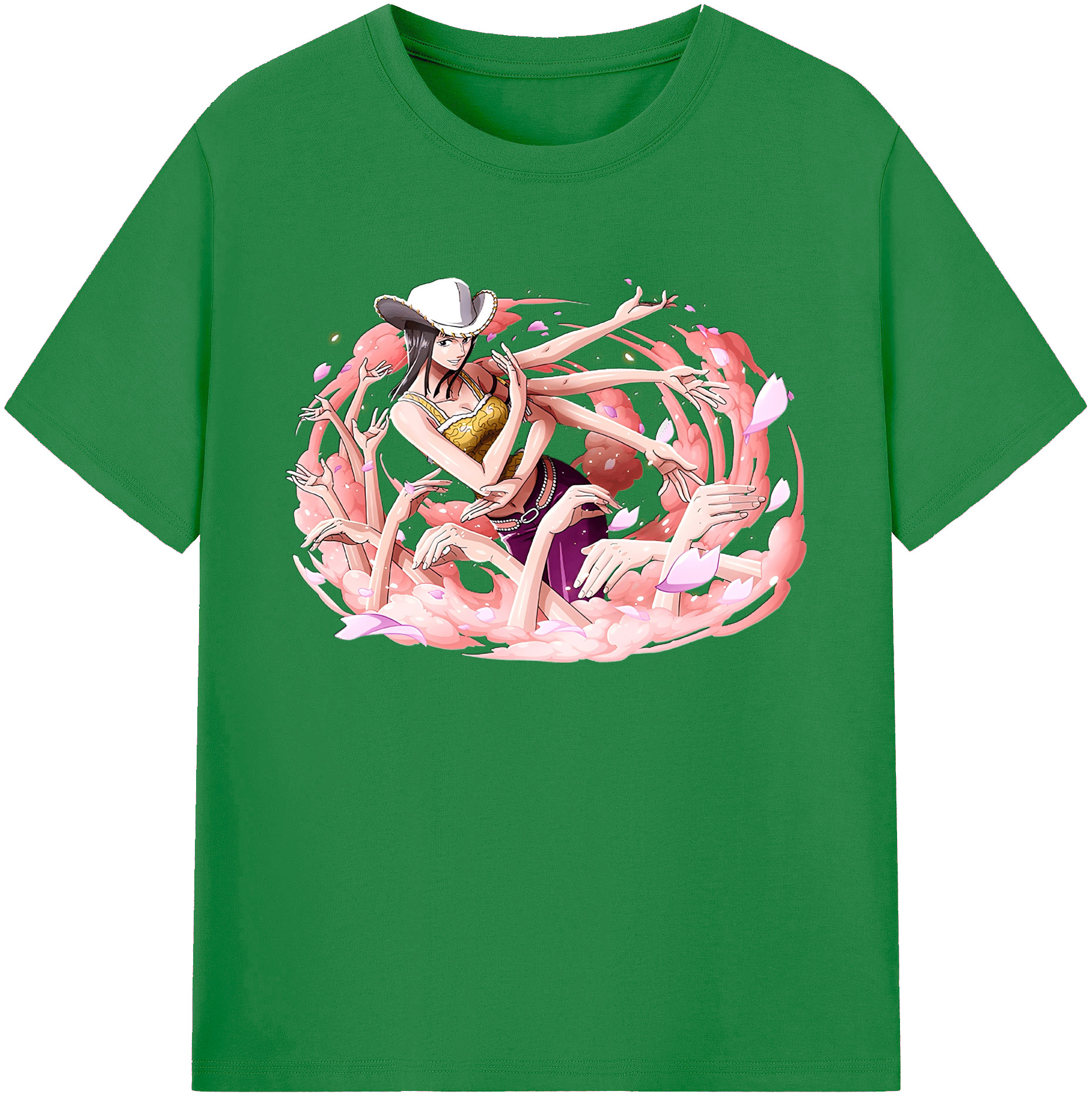ワンピース ニコ・ロビン ONE PIECE Nico Robin 綿100％ メンズ半袖Tシャツ｜肌触りやわらか＆通気性