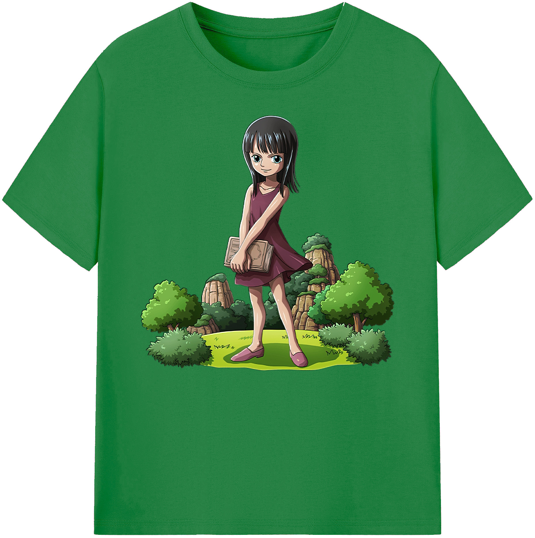 ワンピース ニコ・ロビン ONE PIECE Nico Robin 綿100％ メンズ半袖Tシャツ｜肌触りやわらか＆通気性