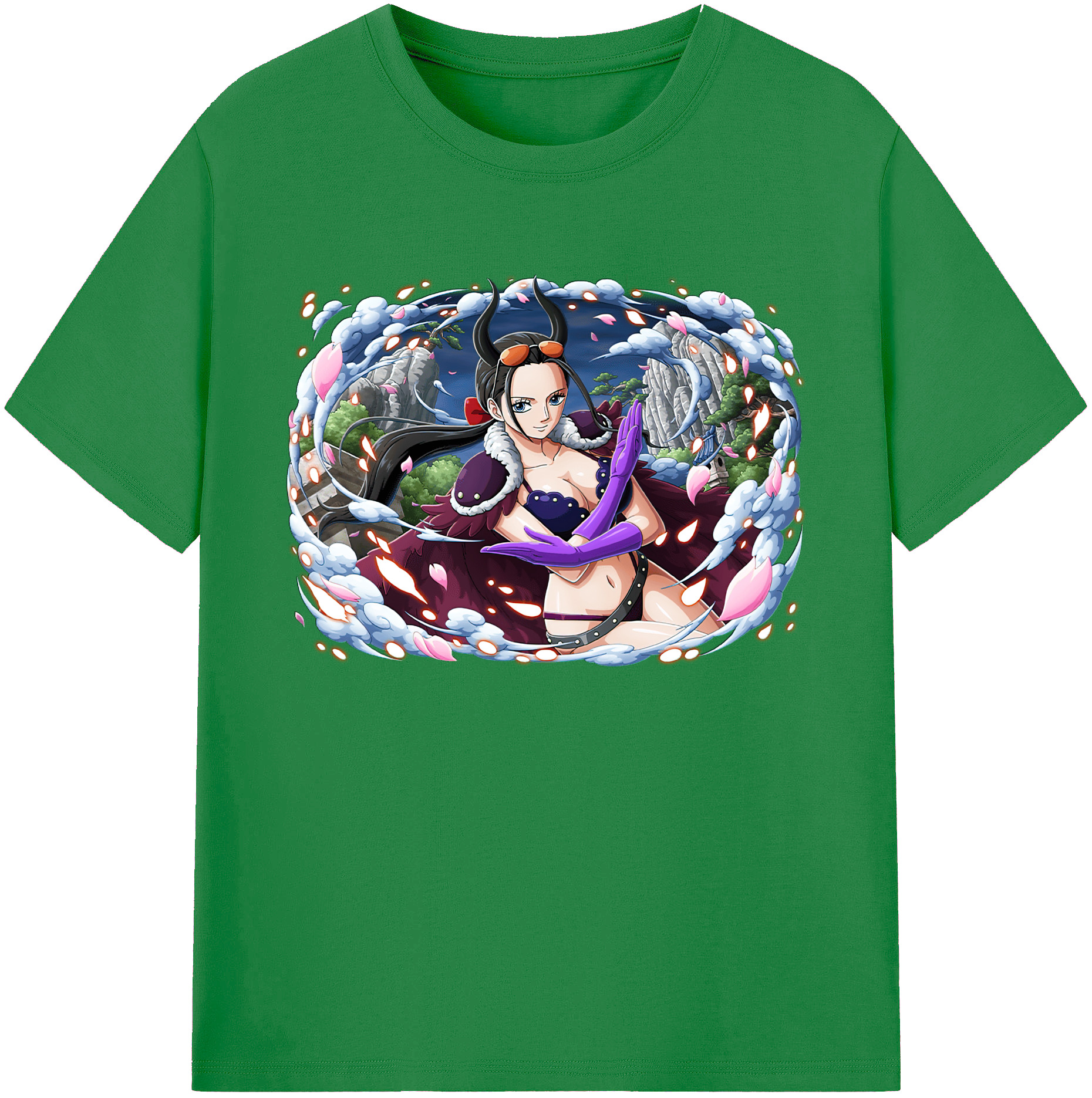 ワンピース ニコ・ロビン ONE PIECE Nico Robin 綿100％ メンズ半袖Tシャツ｜肌触りやわらか＆通気性