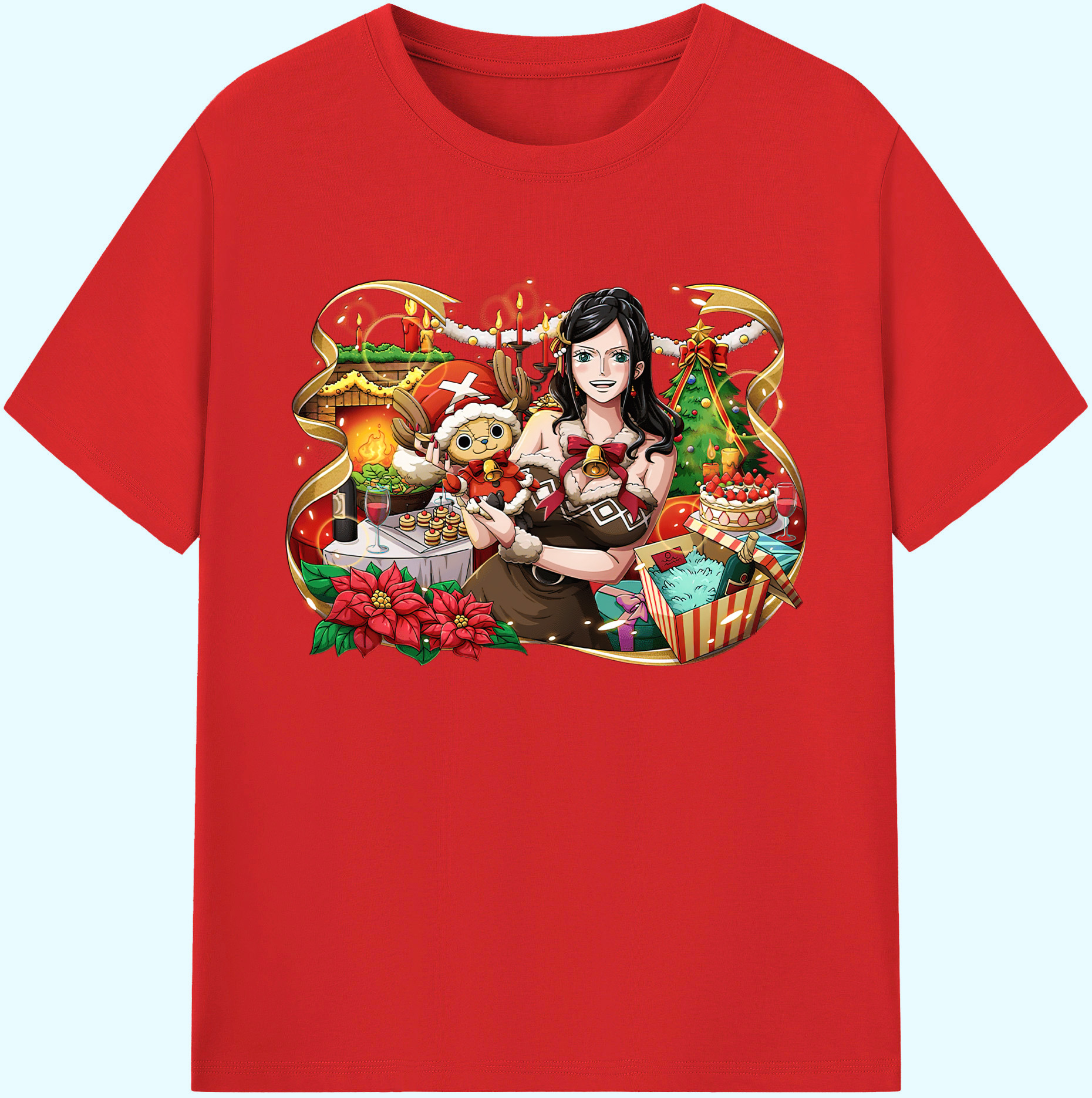 ワンピース ニコ・ロビン ONE PIECE Nico Robin 綿100％ メンズ半袖Tシャツ｜肌触りやわらか＆通気性