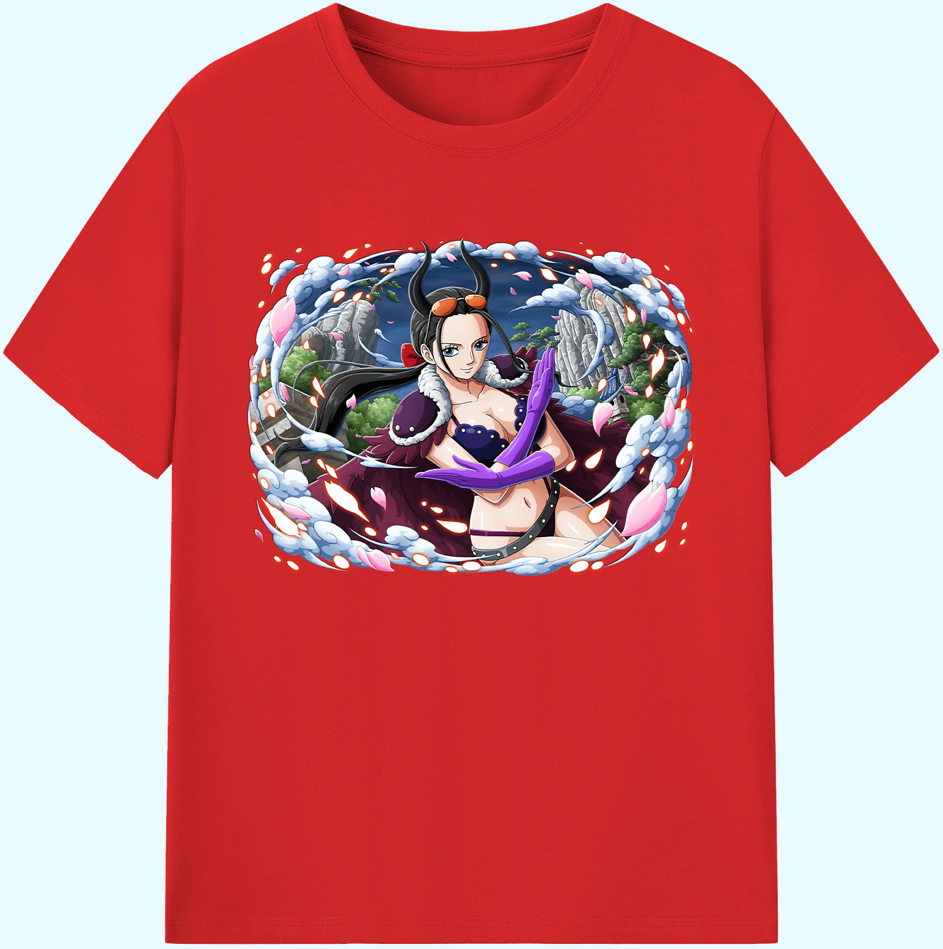 ワンピース ニコ・ロビン ONE PIECE Nico Robin 綿100％ メンズ半袖Tシャツ｜肌触りやわらか＆通気性