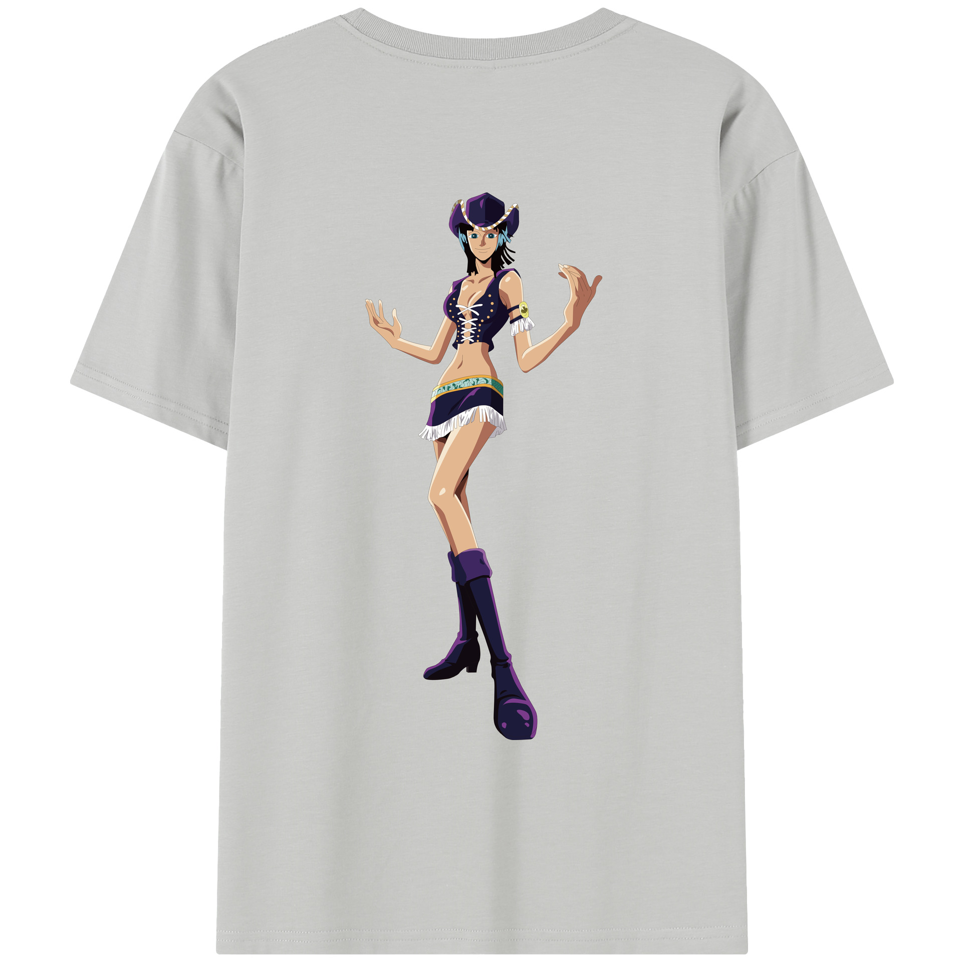 ワンピース ニコ・ロビン ONE PIECE Nico Robin レディース半袖Tシャツ(バックプリント)