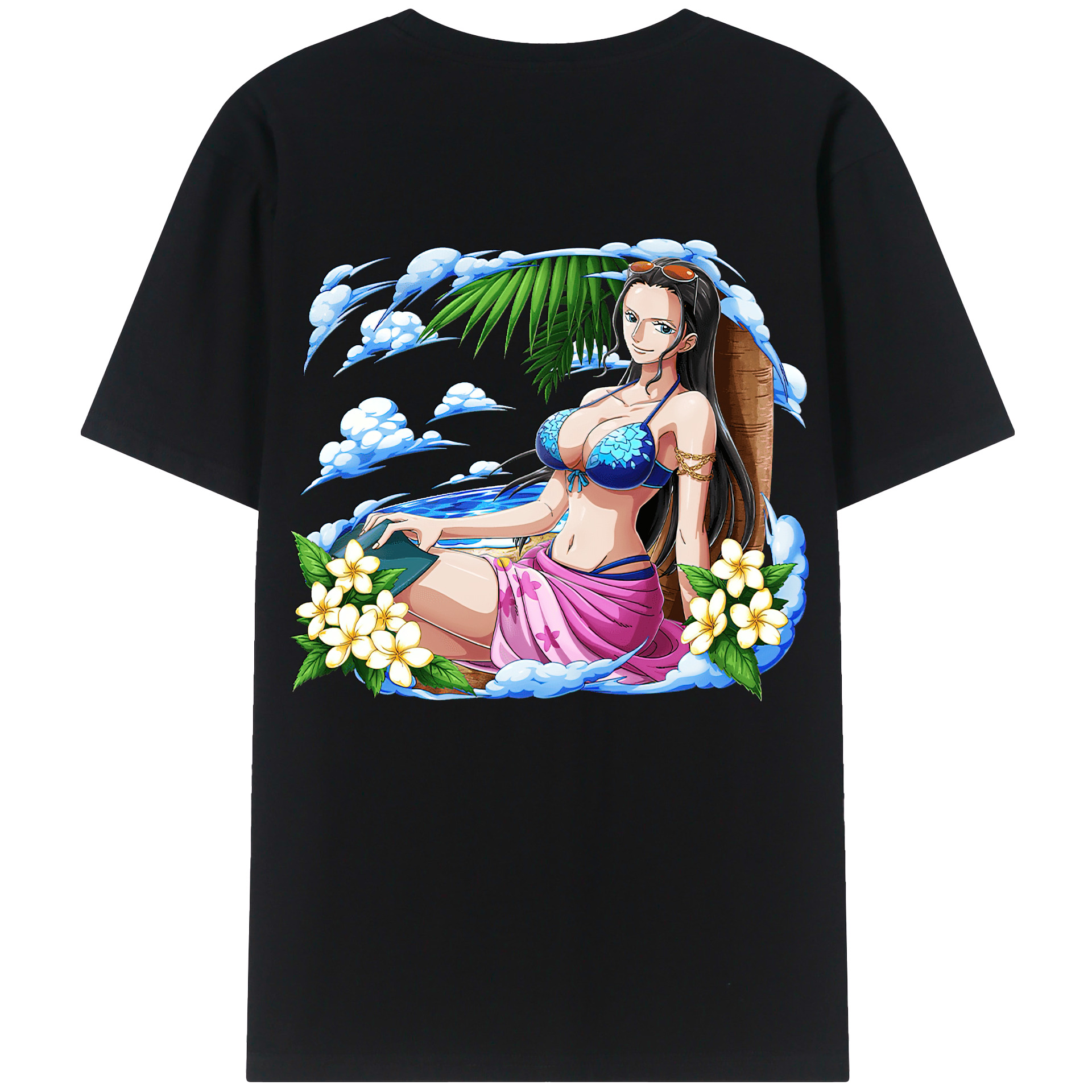 ワンピース ニコ・ロビン ONE PIECE Nico Robin レディース半袖Tシャツ(バックプリント)
