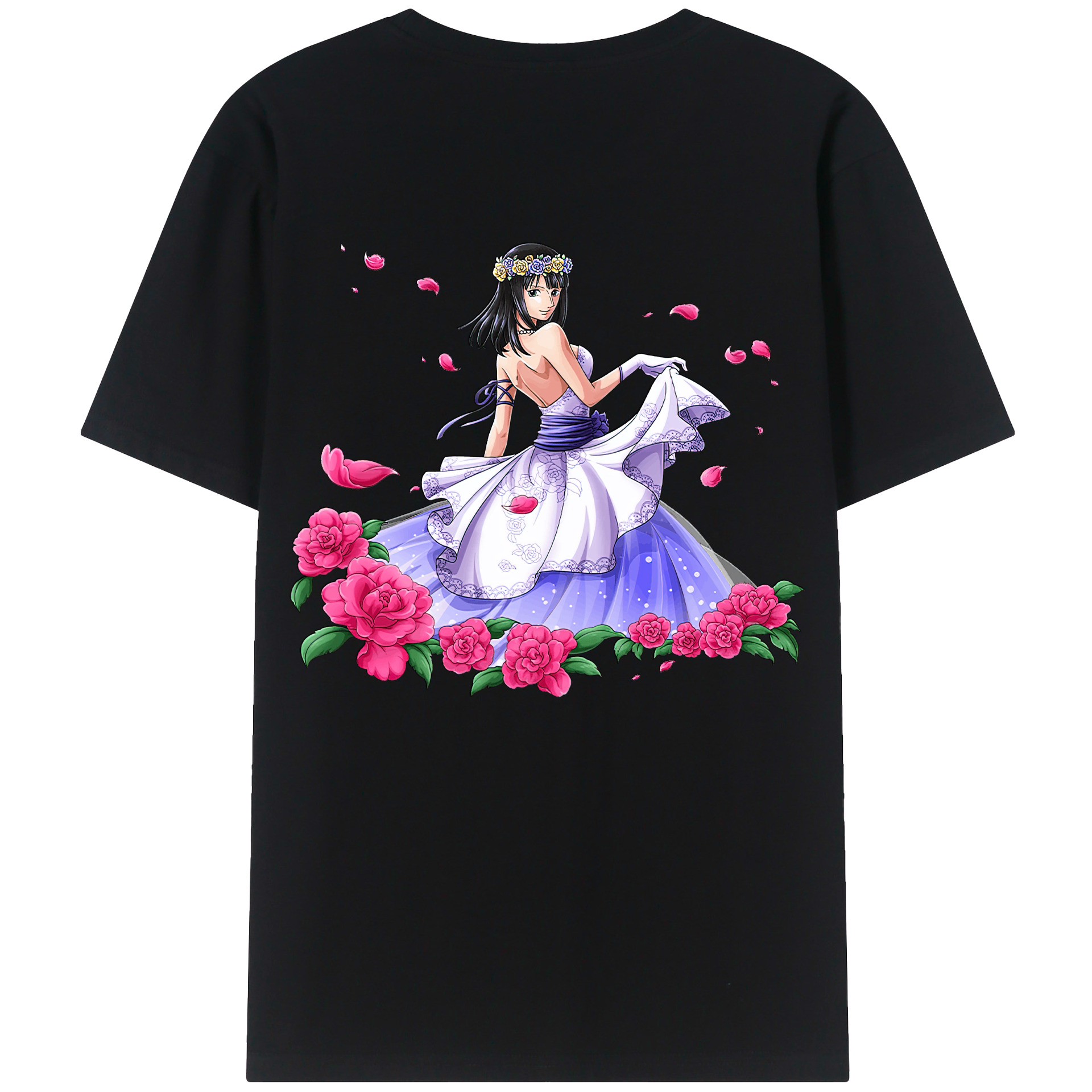 ワンピース ニコ・ロビン ONE PIECE Nico Robin レディース半袖Tシャツ(バックプリント)