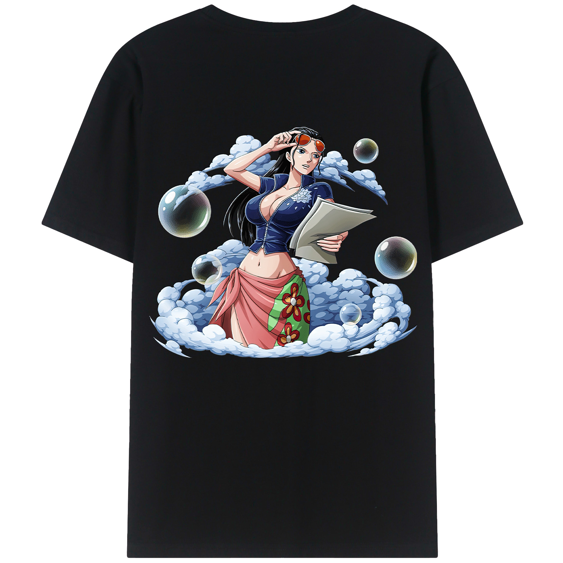 ワンピース ニコ・ロビン ONE PIECE Nico Robin レディース半袖Tシャツ(バックプリント)