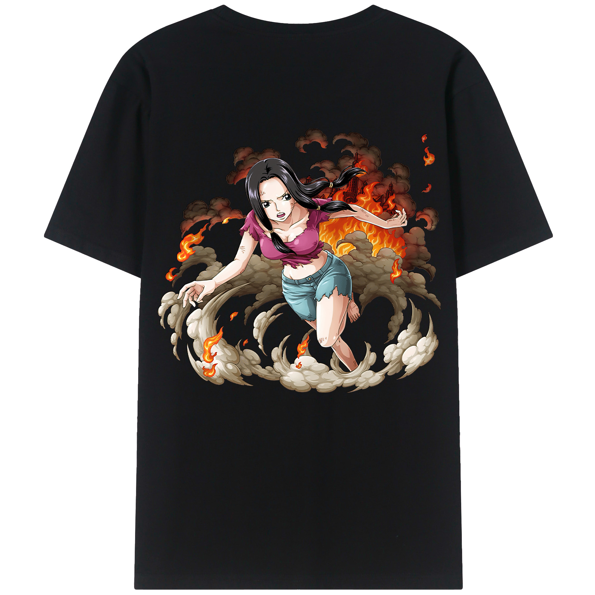 ワンピース ニコ・ロビン ONE PIECE Nico Robin レディース半袖Tシャツ(バックプリント)