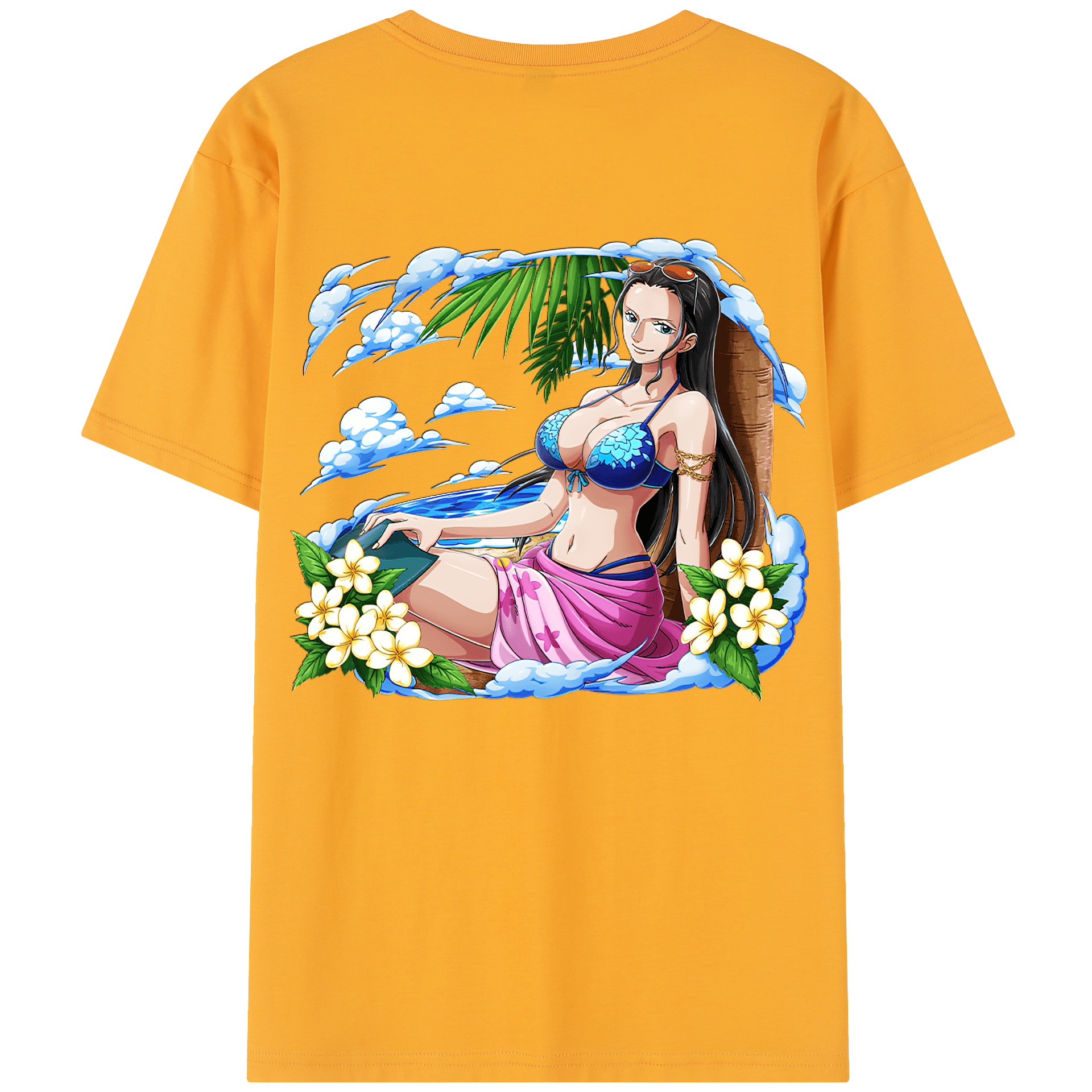 ワンピース ニコ・ロビン ONE PIECE Nico Robin レディース半袖Tシャツ(バックプリント)