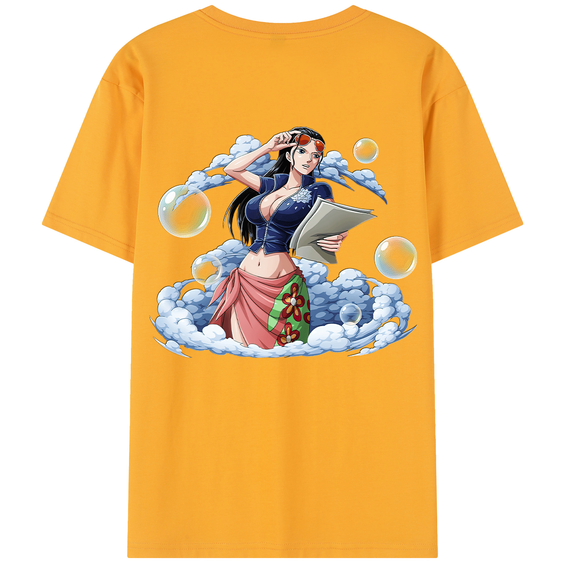 ワンピース ニコ・ロビン ONE PIECE Nico Robin レディース半袖Tシャツ(バックプリント)