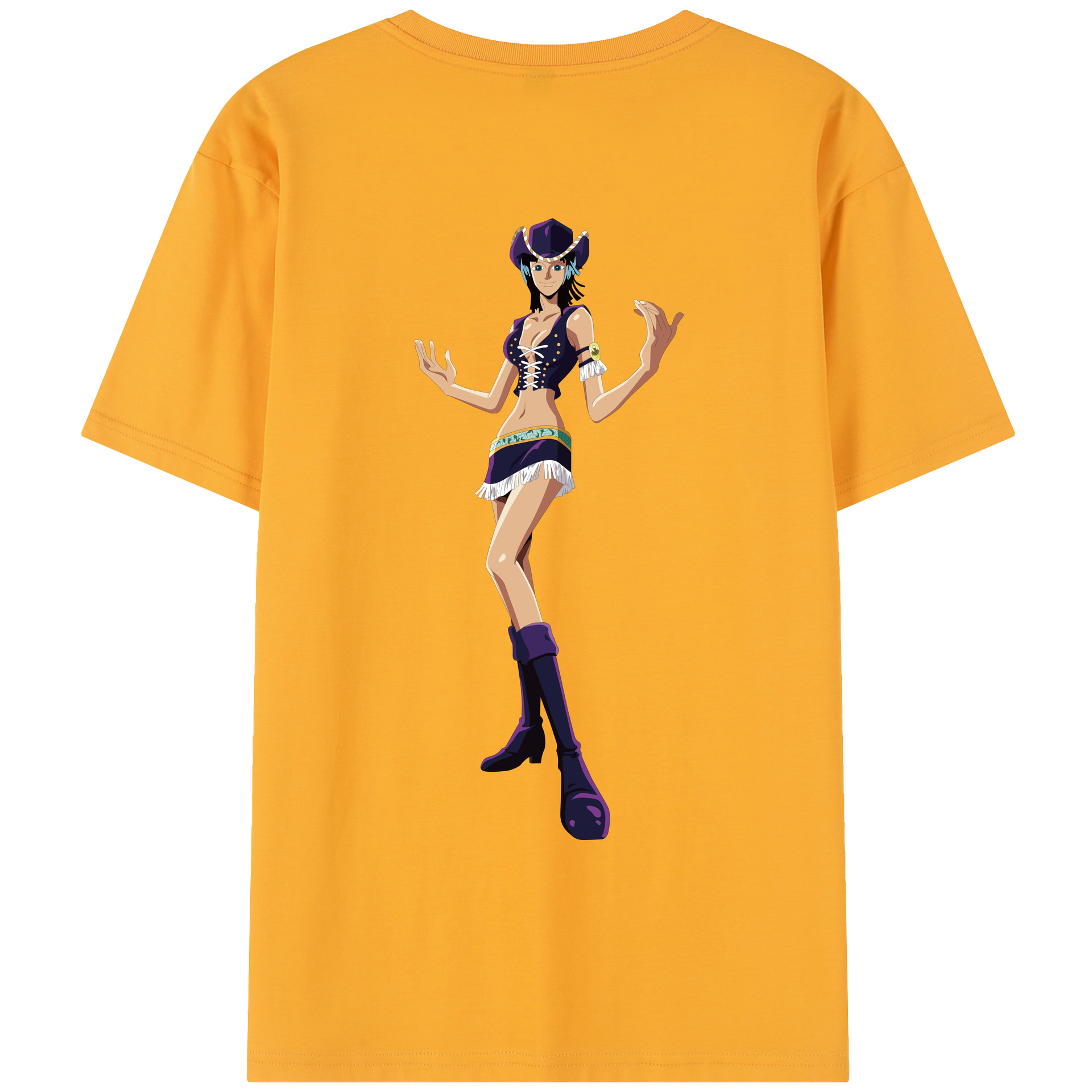 ワンピース ニコ・ロビン ONE PIECE Nico Robin レディース半袖Tシャツ(バックプリント)