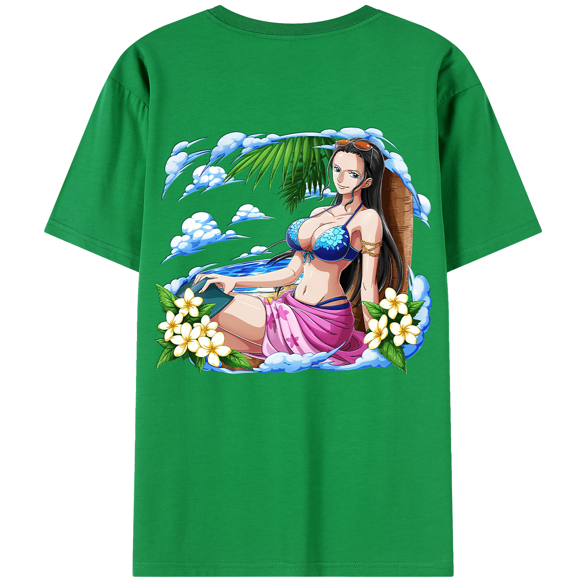 ワンピース ニコ・ロビン ONE PIECE Nico Robin レディース半袖Tシャツ(バックプリント)