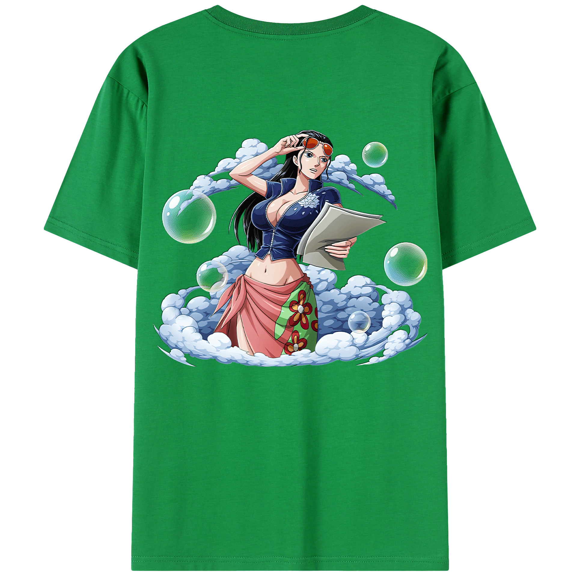 ワンピース ニコ・ロビン ONE PIECE Nico Robin レディース半袖Tシャツ(バックプリント)