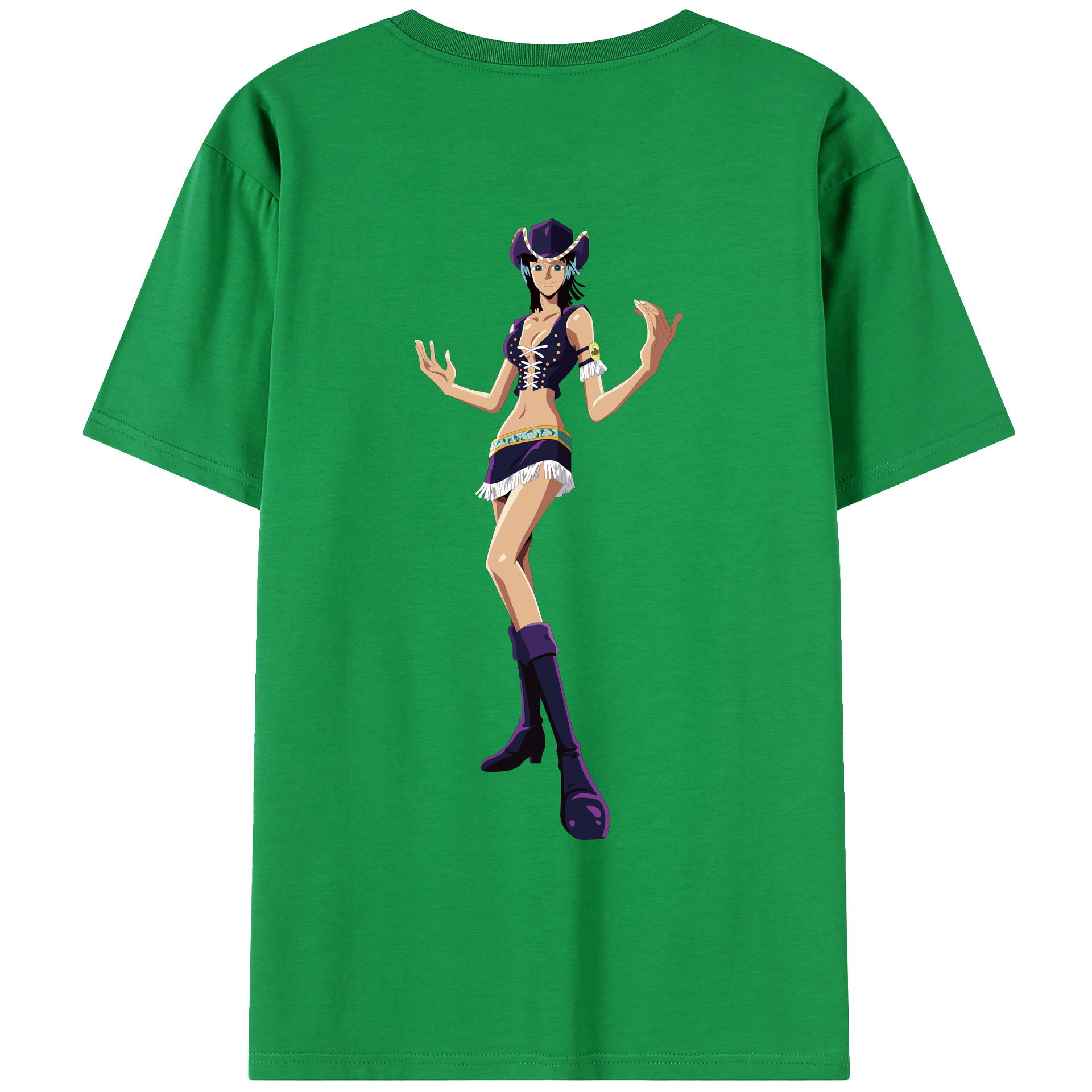 ワンピース ニコ・ロビン ONE PIECE Nico Robin レディース半袖Tシャツ(バックプリント)