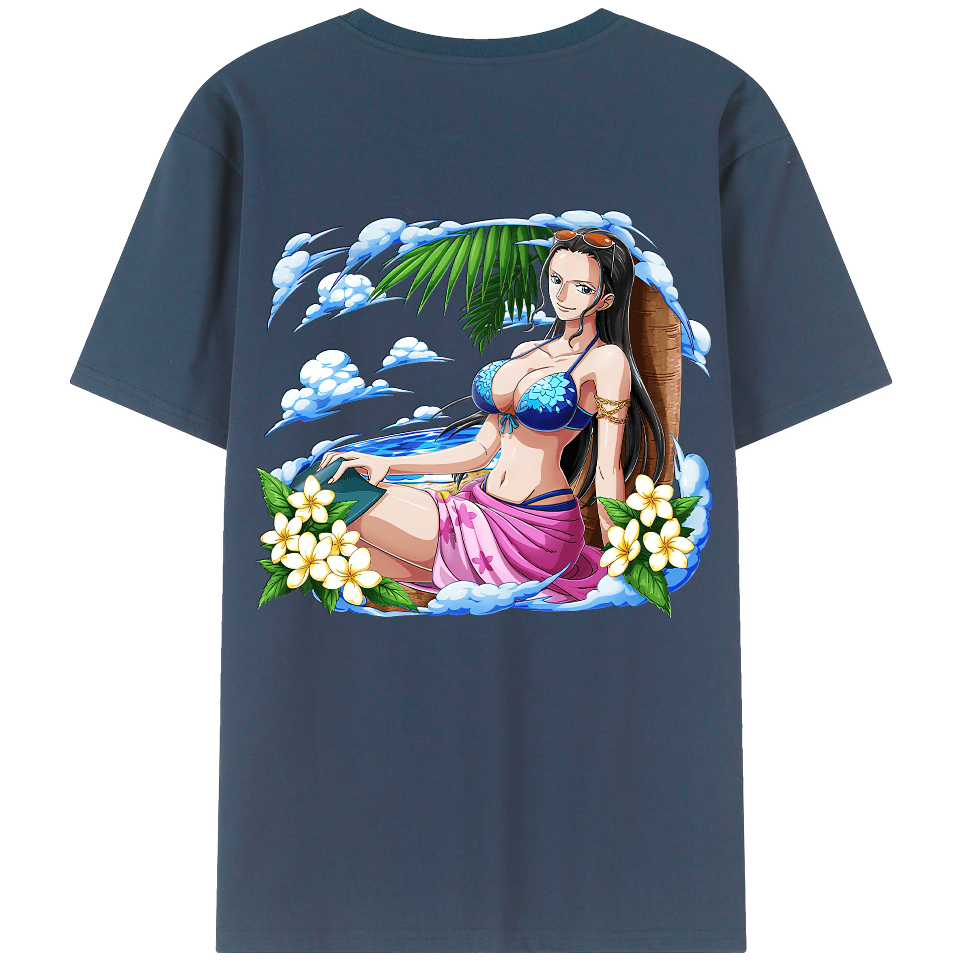 ワンピース ニコ・ロビン ONE PIECE Nico Robin レディース半袖Tシャツ(バックプリント)