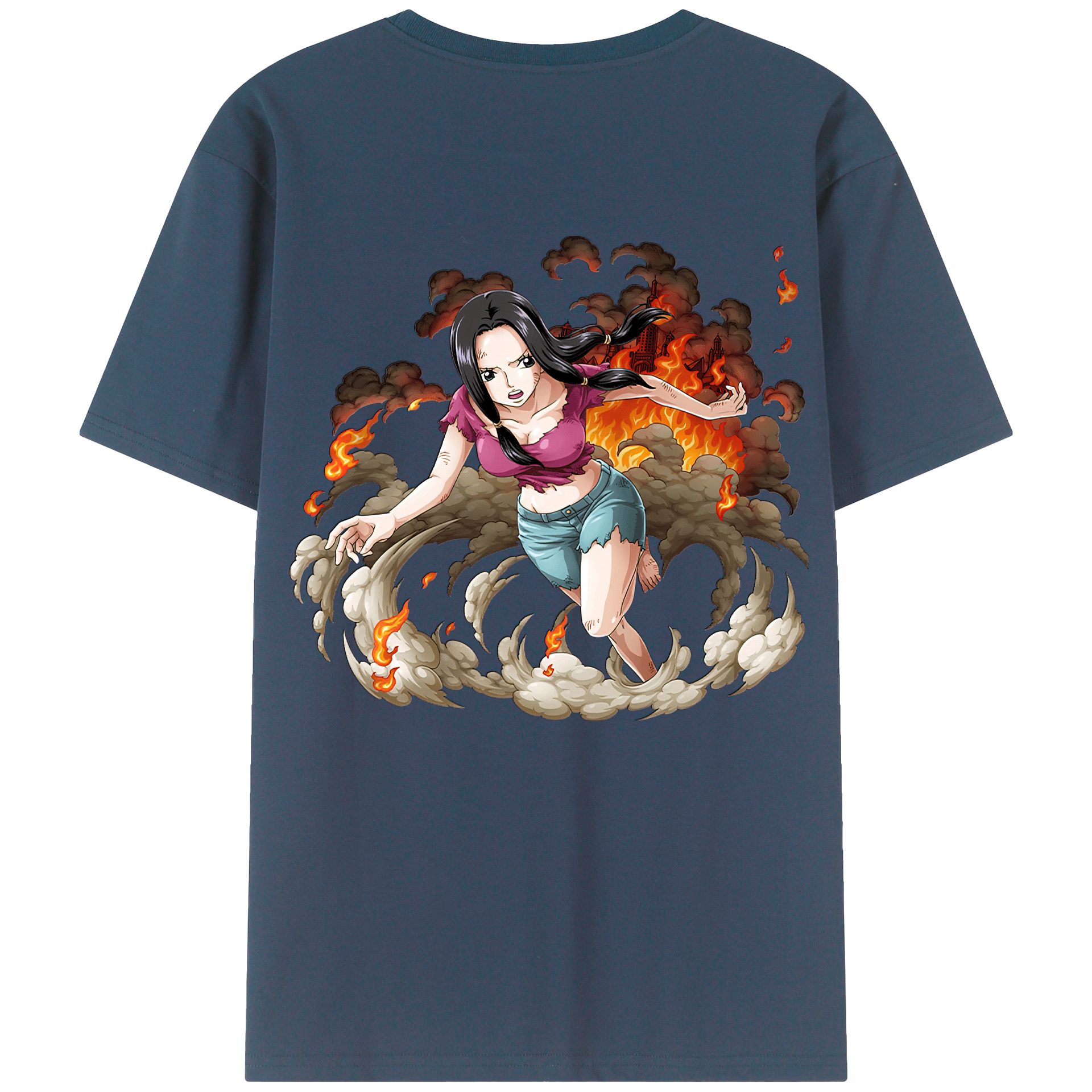ワンピース ニコ・ロビン ONE PIECE Nico Robin レディース半袖Tシャツ(バックプリント)
