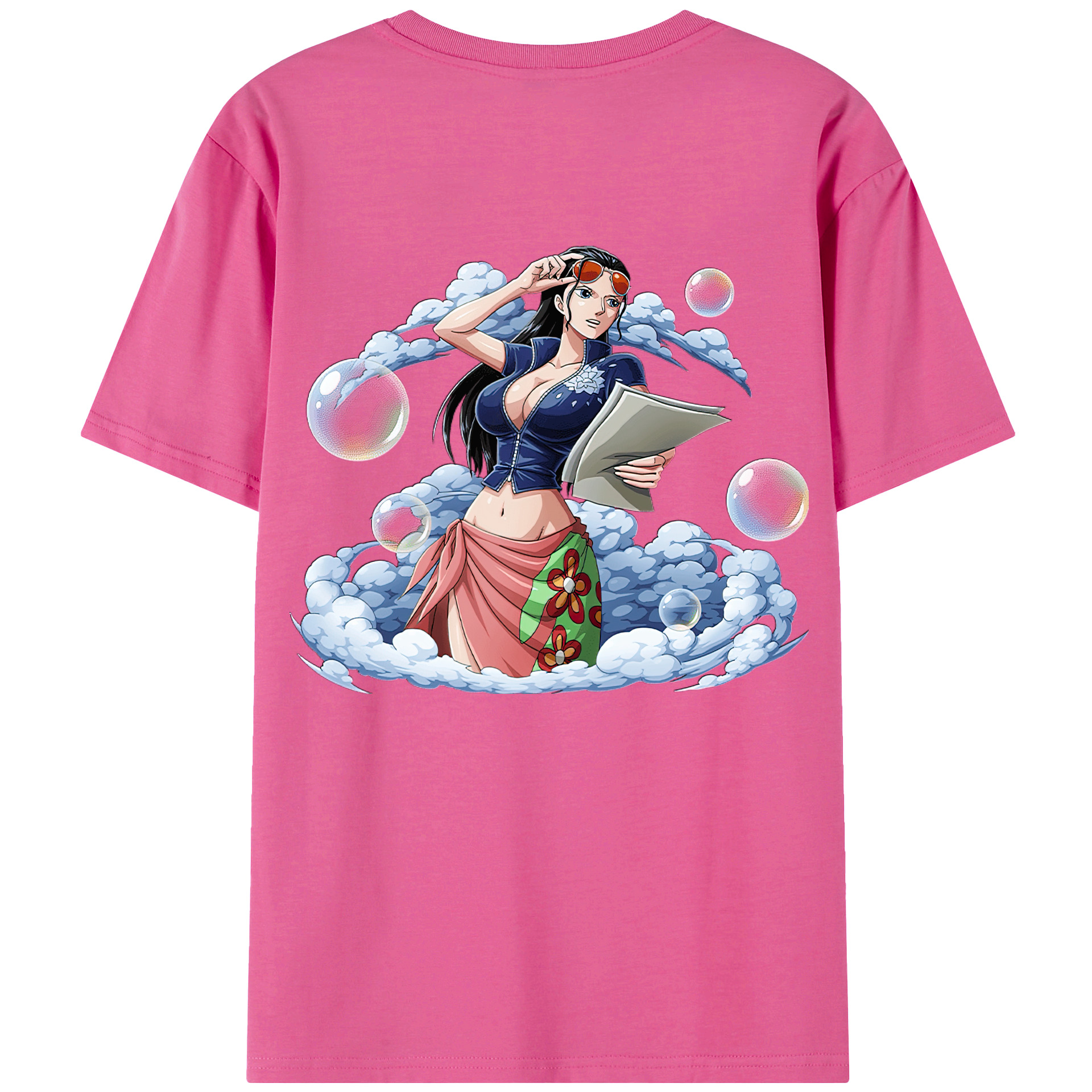 ワンピース ニコ・ロビン ONE PIECE Nico Robin レディース半袖Tシャツ(バックプリント)