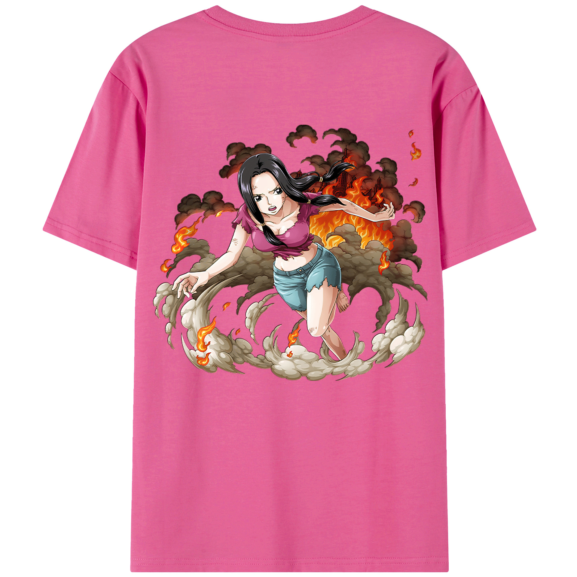 ワンピース ニコ・ロビン ONE PIECE Nico Robin レディース半袖Tシャツ(バックプリント)