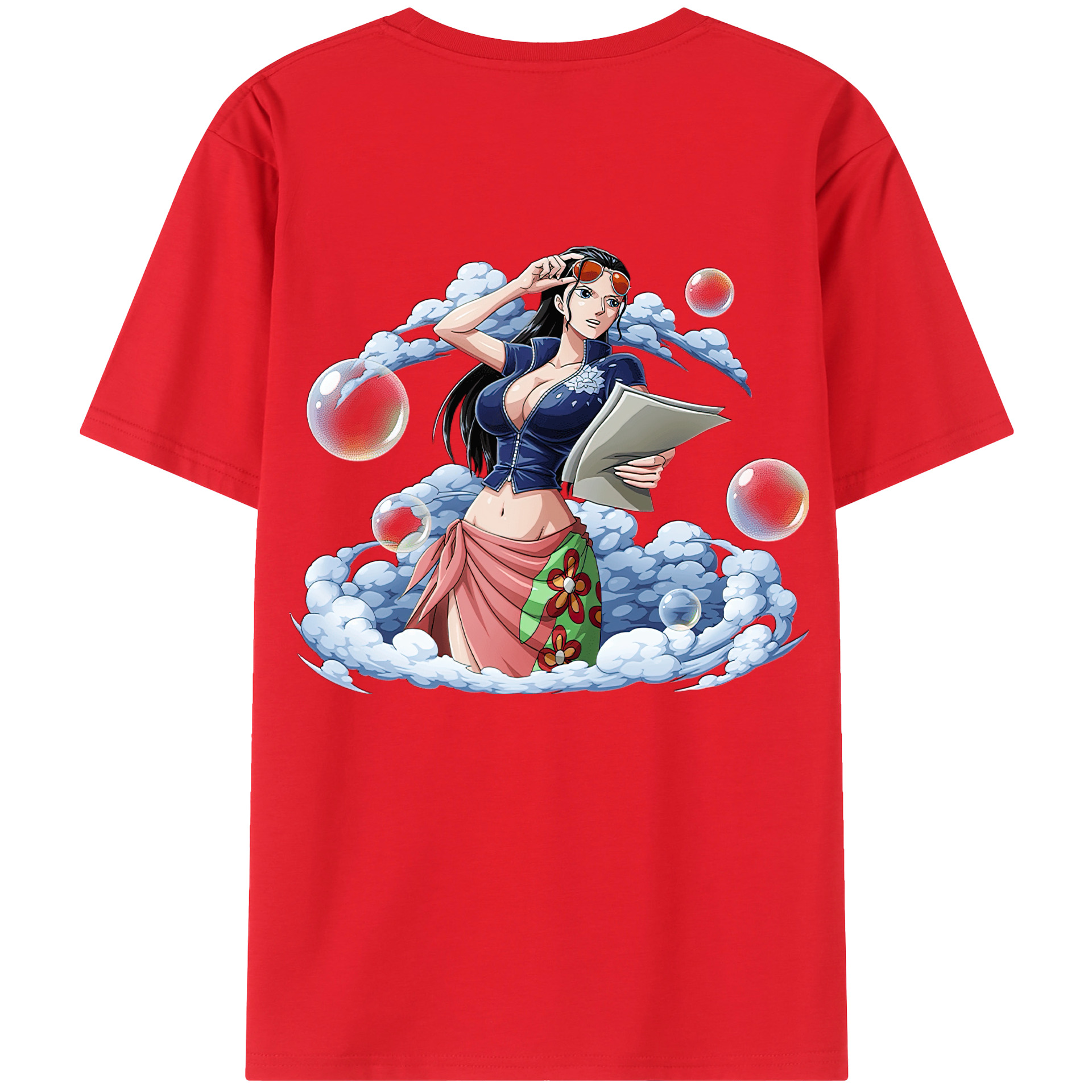 ワンピース ニコ・ロビン ONE PIECE Nico Robin レディース半袖Tシャツ(バックプリント)
