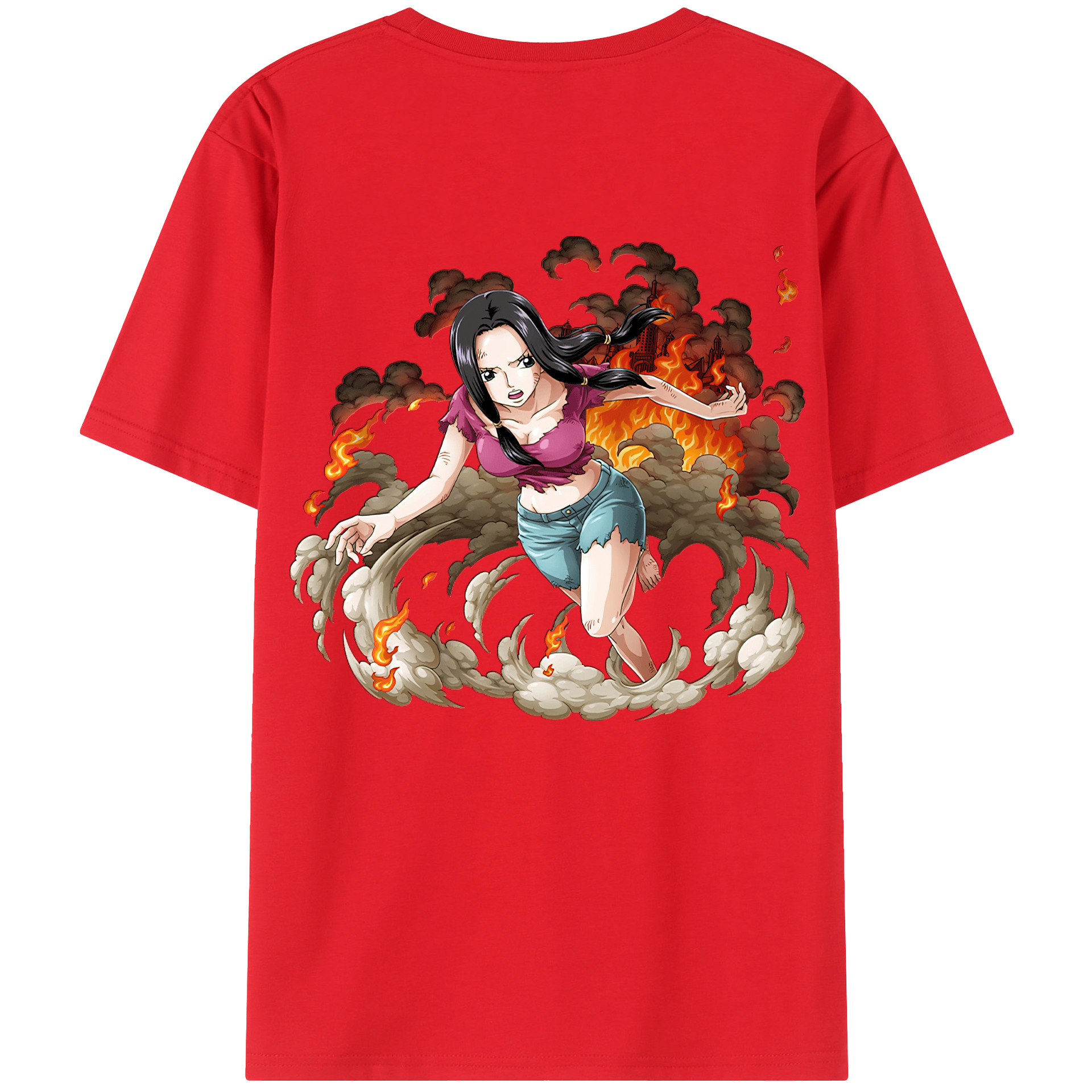 ワンピース ニコ・ロビン ONE PIECE Nico Robin レディース半袖Tシャツ(バックプリント)