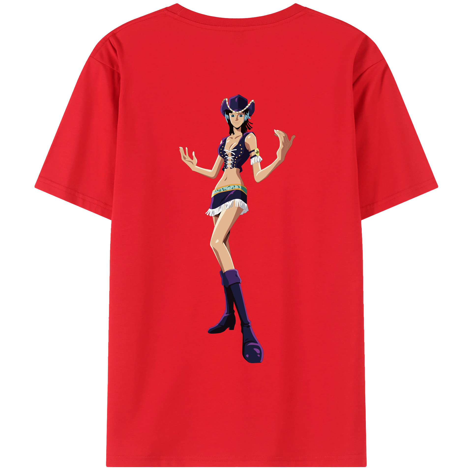 ワンピース ニコ・ロビン ONE PIECE Nico Robin レディース半袖Tシャツ(バックプリント)